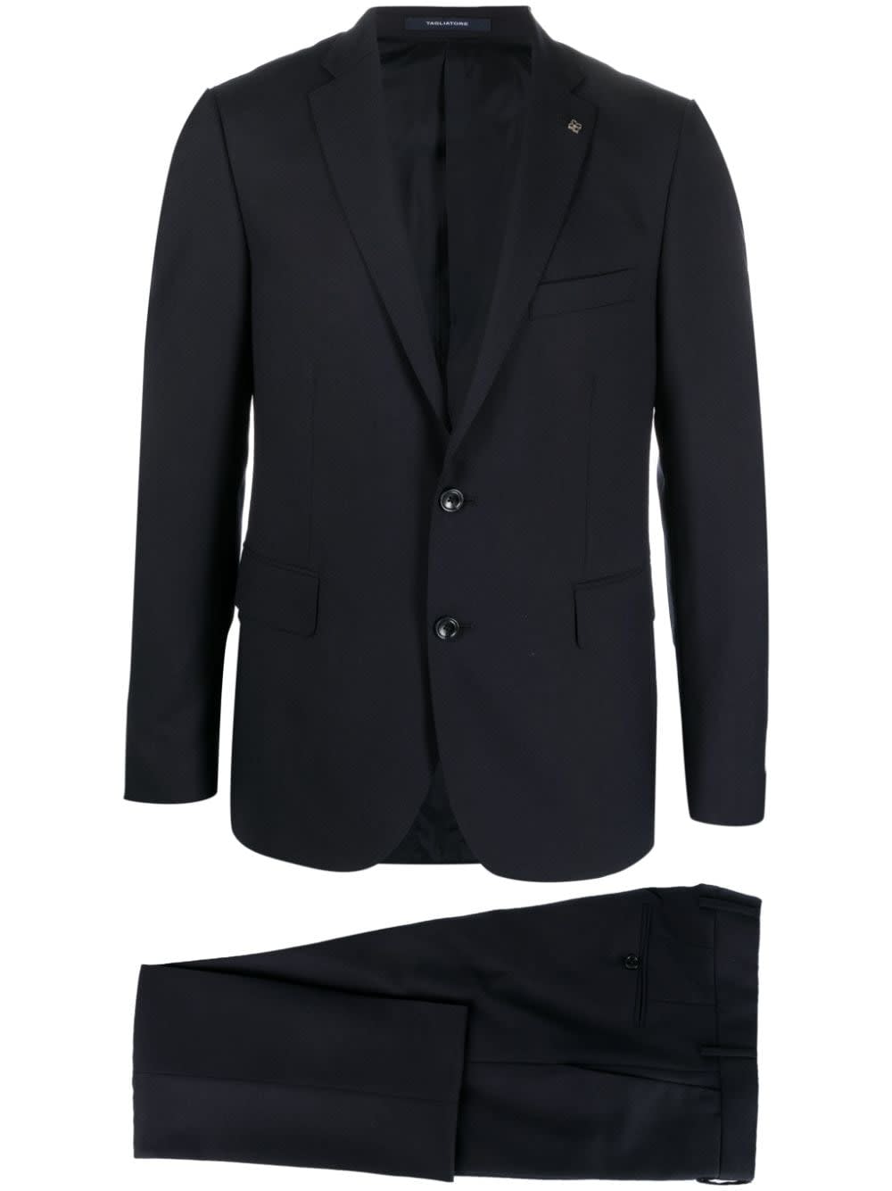 Shop Tagliatore Single Breasted Suit In Blue