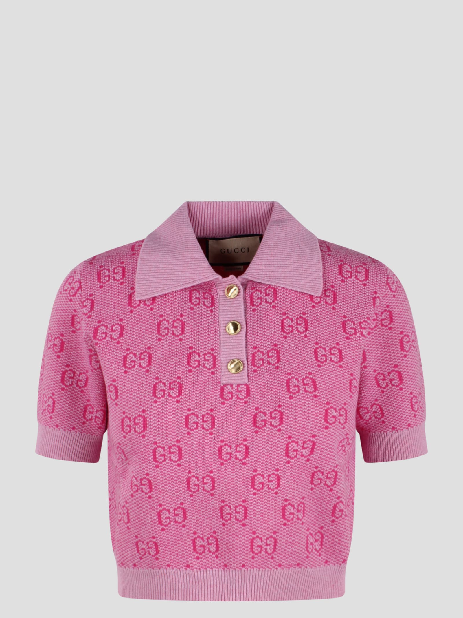 GUCCI GG WOOL JACQUARD POLO