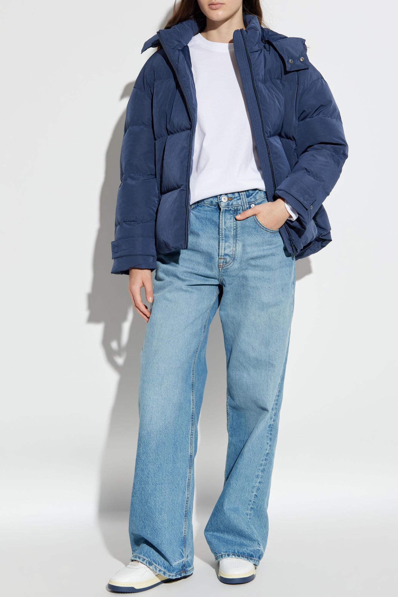 Emporio Armani Sv Recycled Down Jacket In Blue