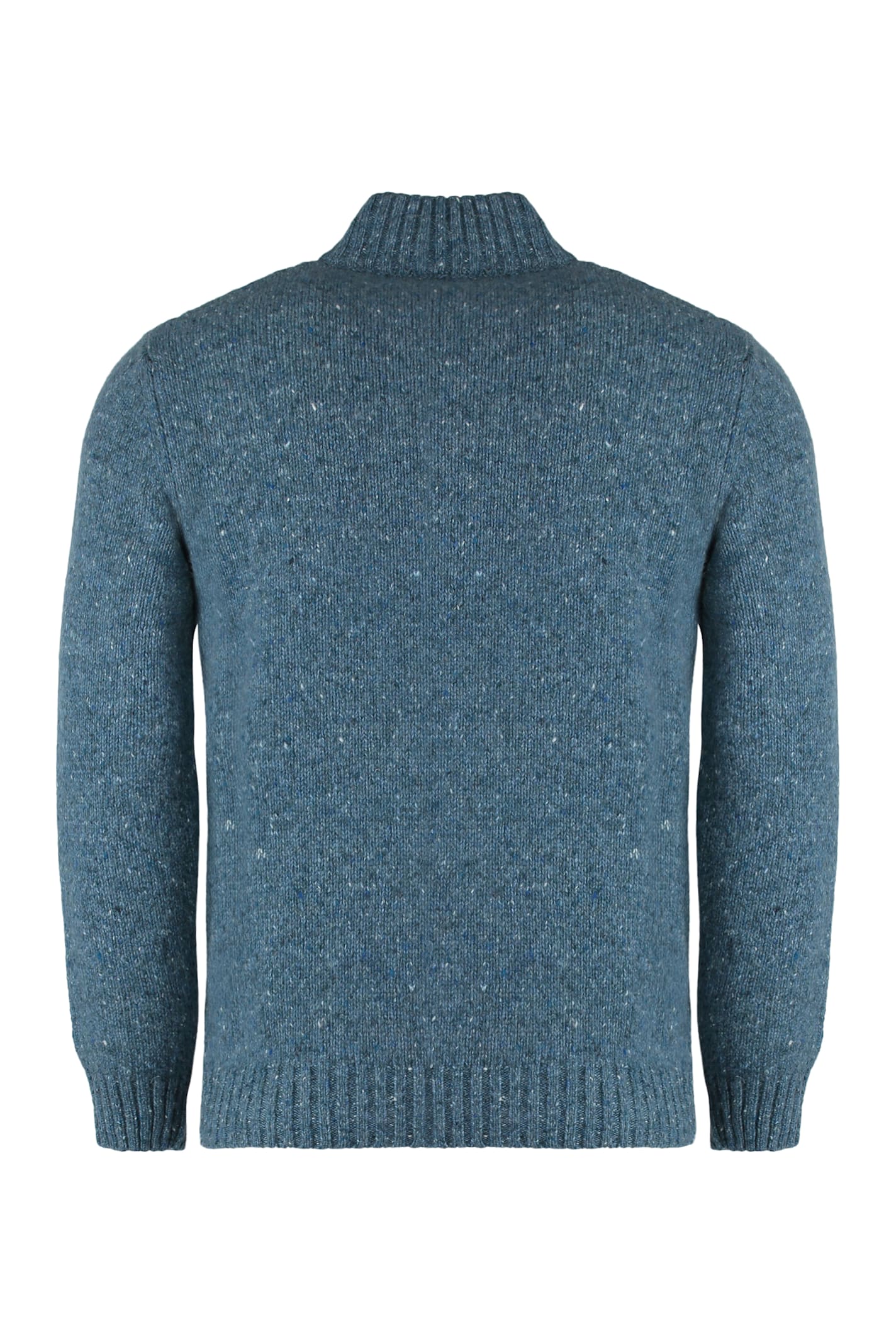 Moorer Fedro Wool Blend Turtleneck Sweater In Blue