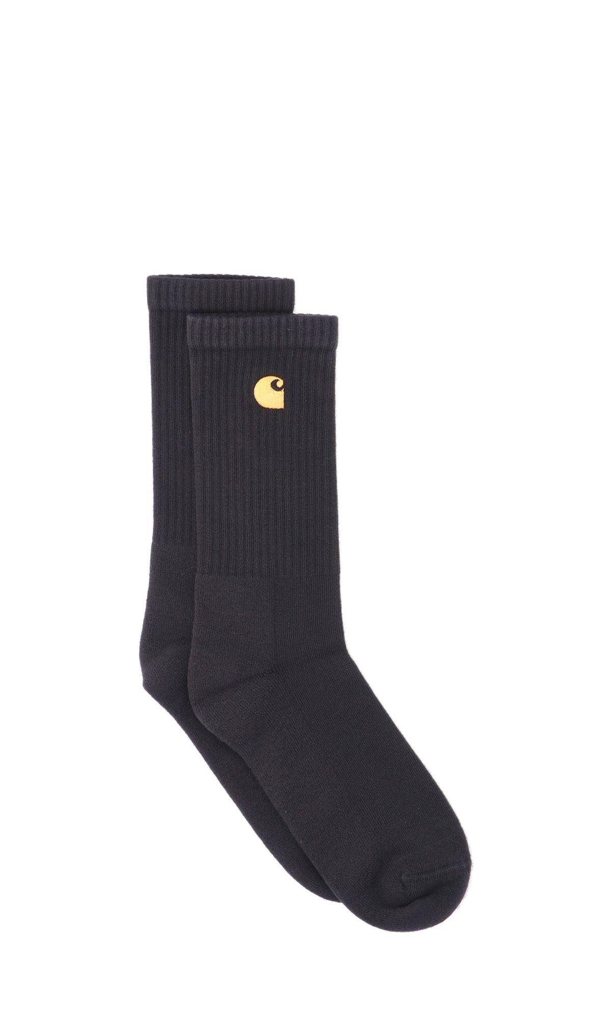 Shop Carhartt Chase Logo Socks In Nero/oro