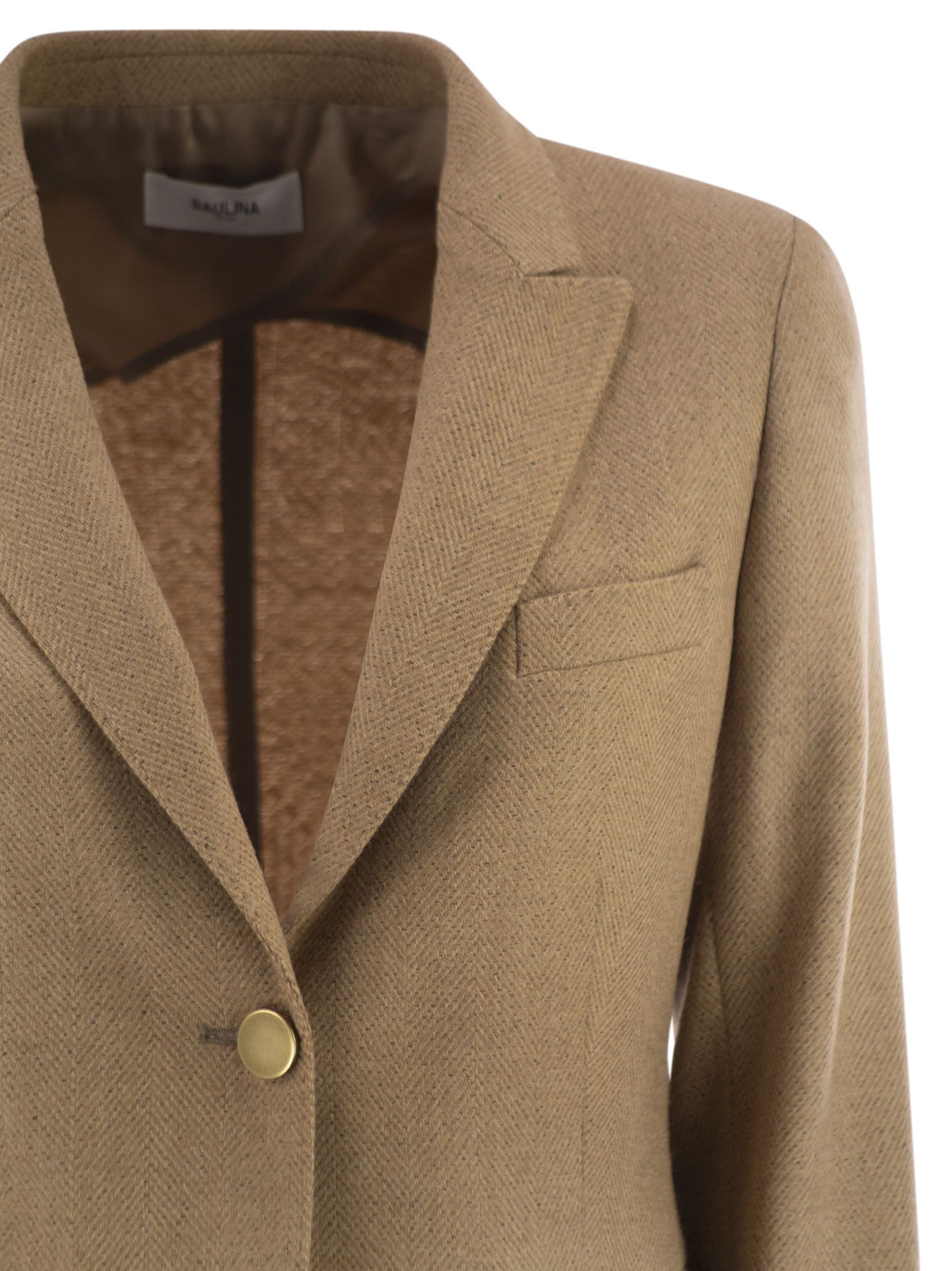 Saulina Milano Angelica - Two-button Blazer In Brown