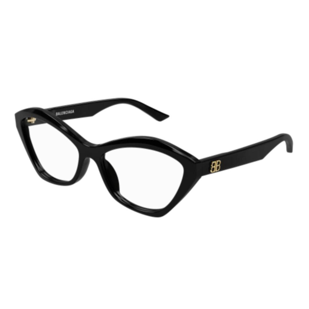 Shop Balenciaga Cat-eye Frame Glasses In 001 Black Black Transpare