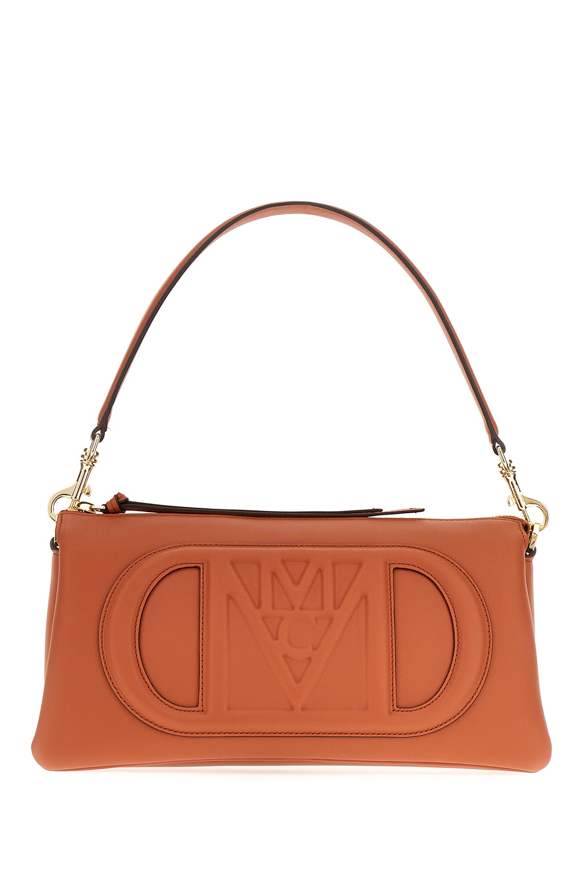 MCM CARAMEL LEATHER SMALL TRAVIA SHOULDER BAG 