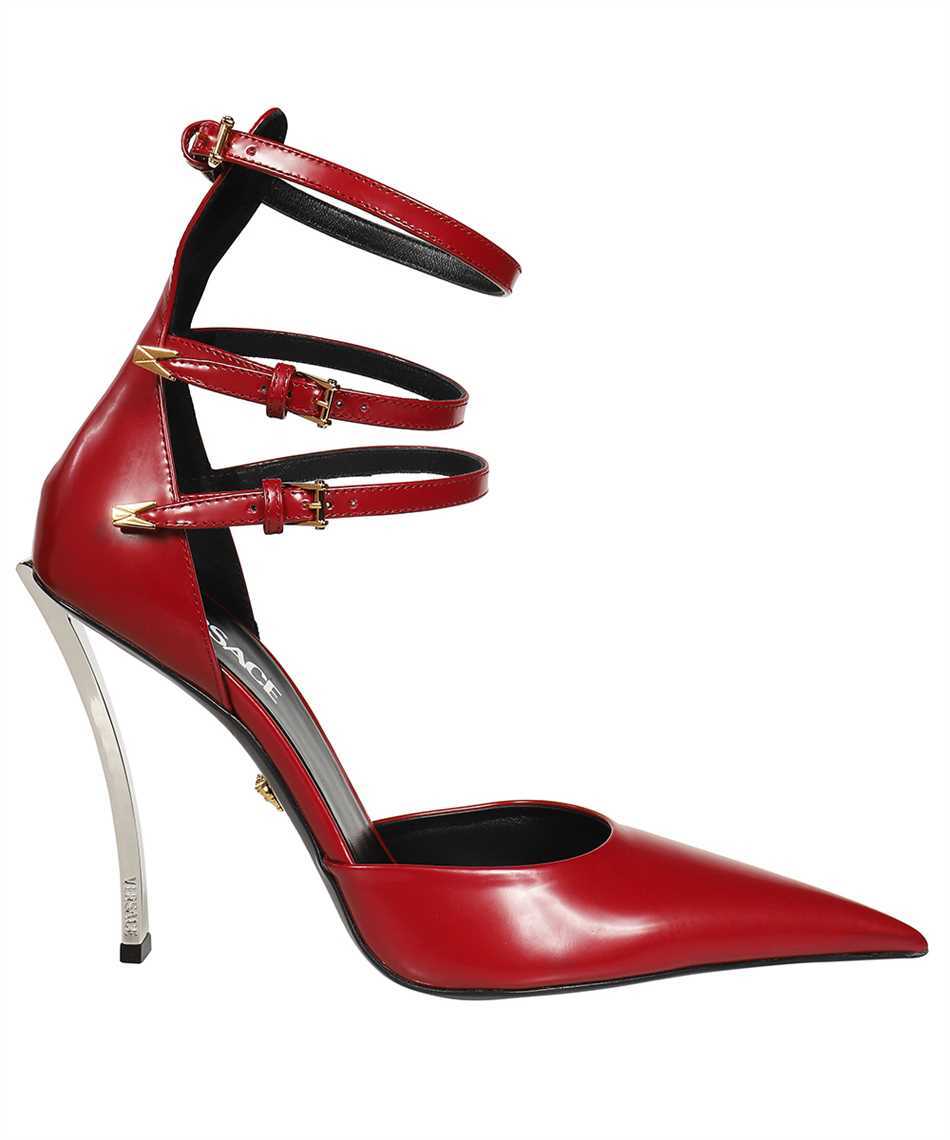 Versace Leather Pumps In Red