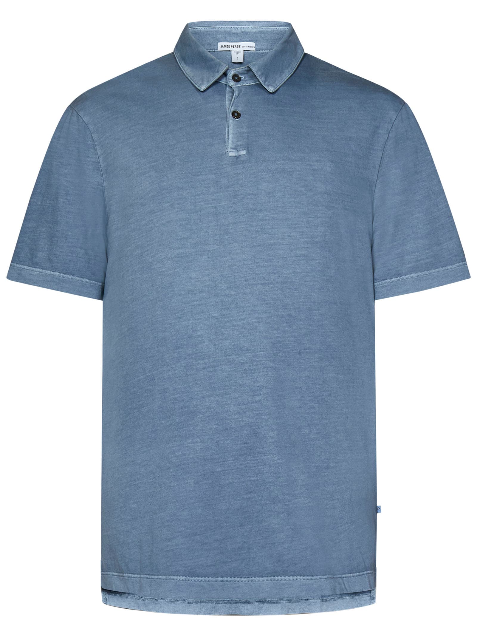 Shop James Perse Polo Shirt In Azzuro