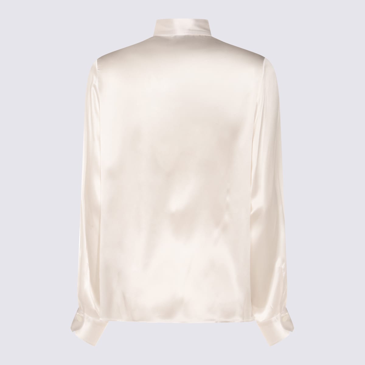 Shop Eleventy White Silk Shirt