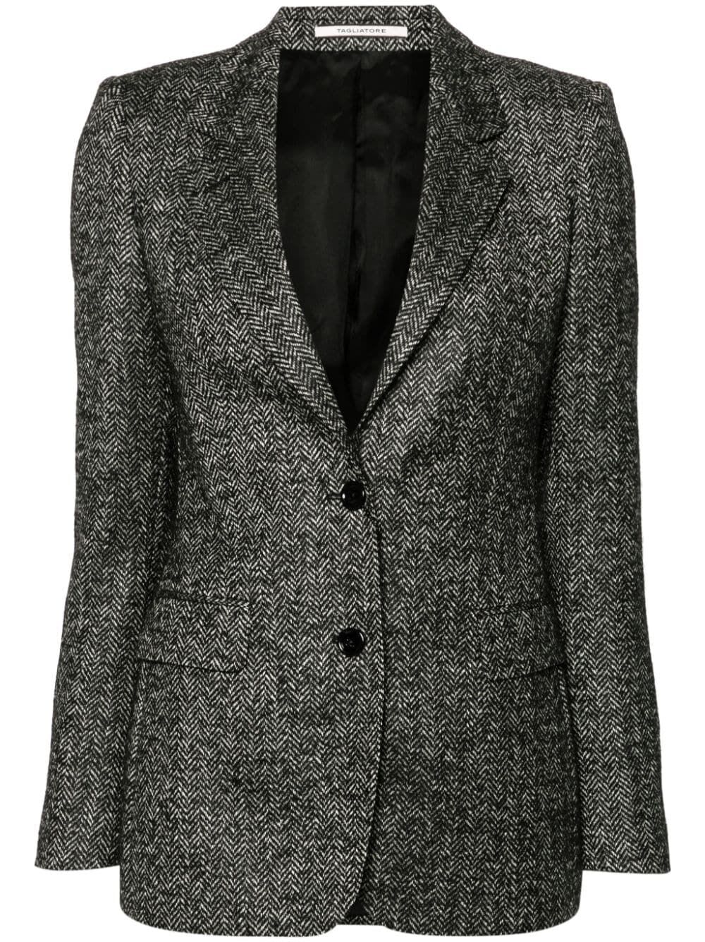 Shop Tagliatore J-parigi Woman Jacket In Black White