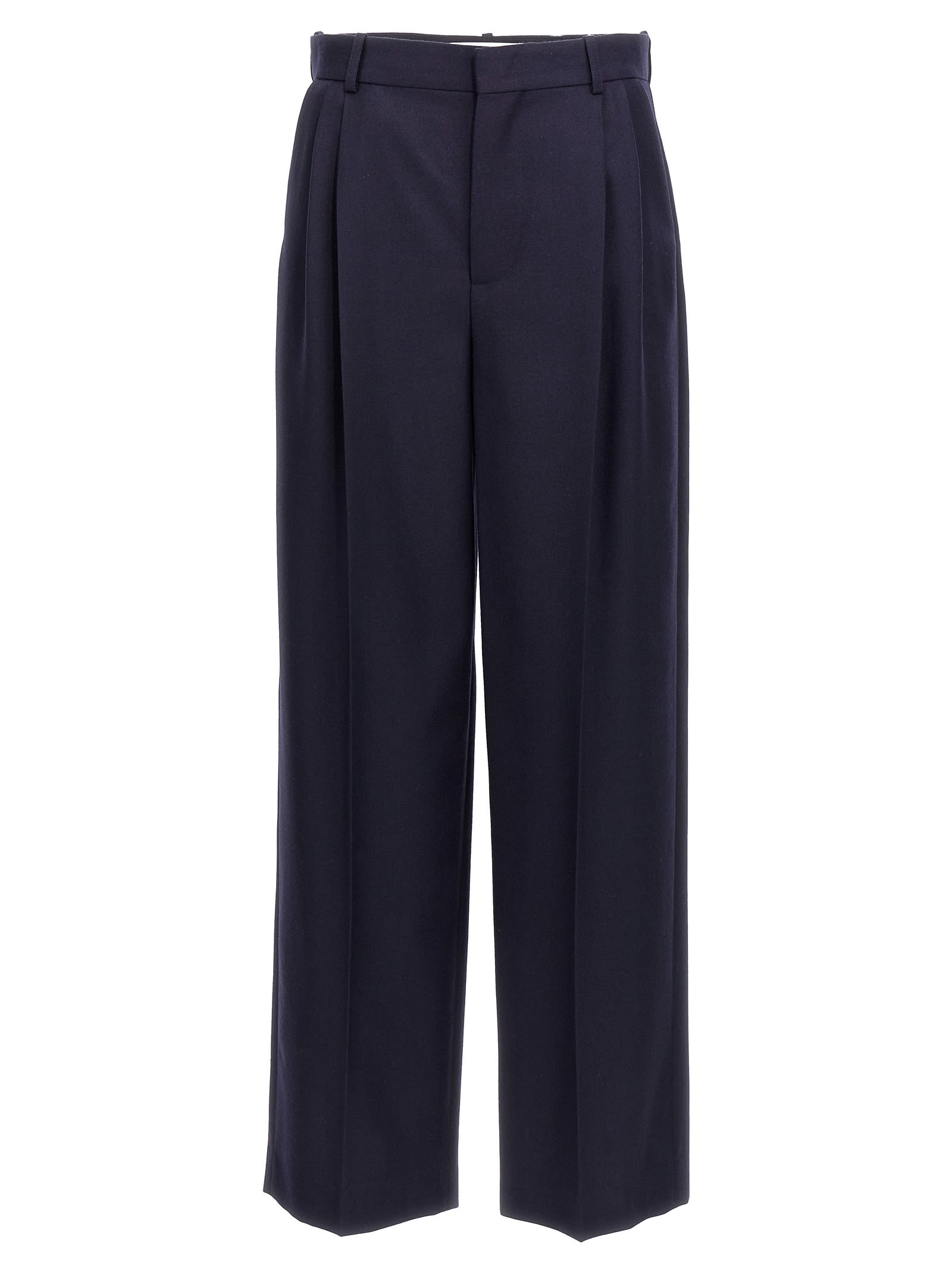 Shop Loewe Flannel Pants In Blue