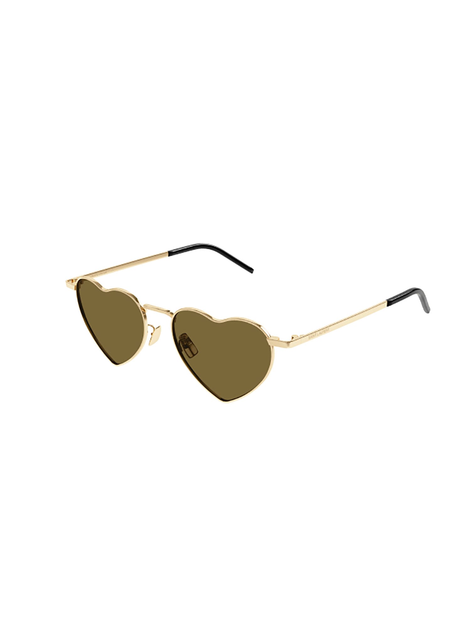Saint Laurent Sl 301 Loulou Sunglasses In 015 Gold Gold Brown