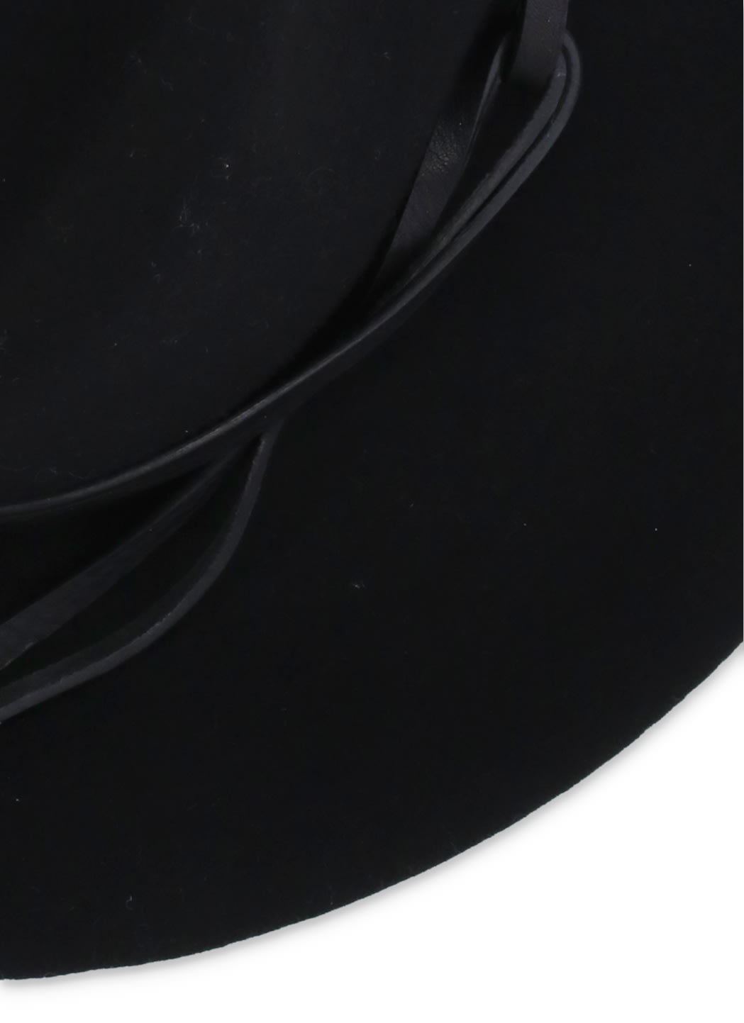 Golden Goose Fedora Hat With Wide Brim And Leather Belt In Black