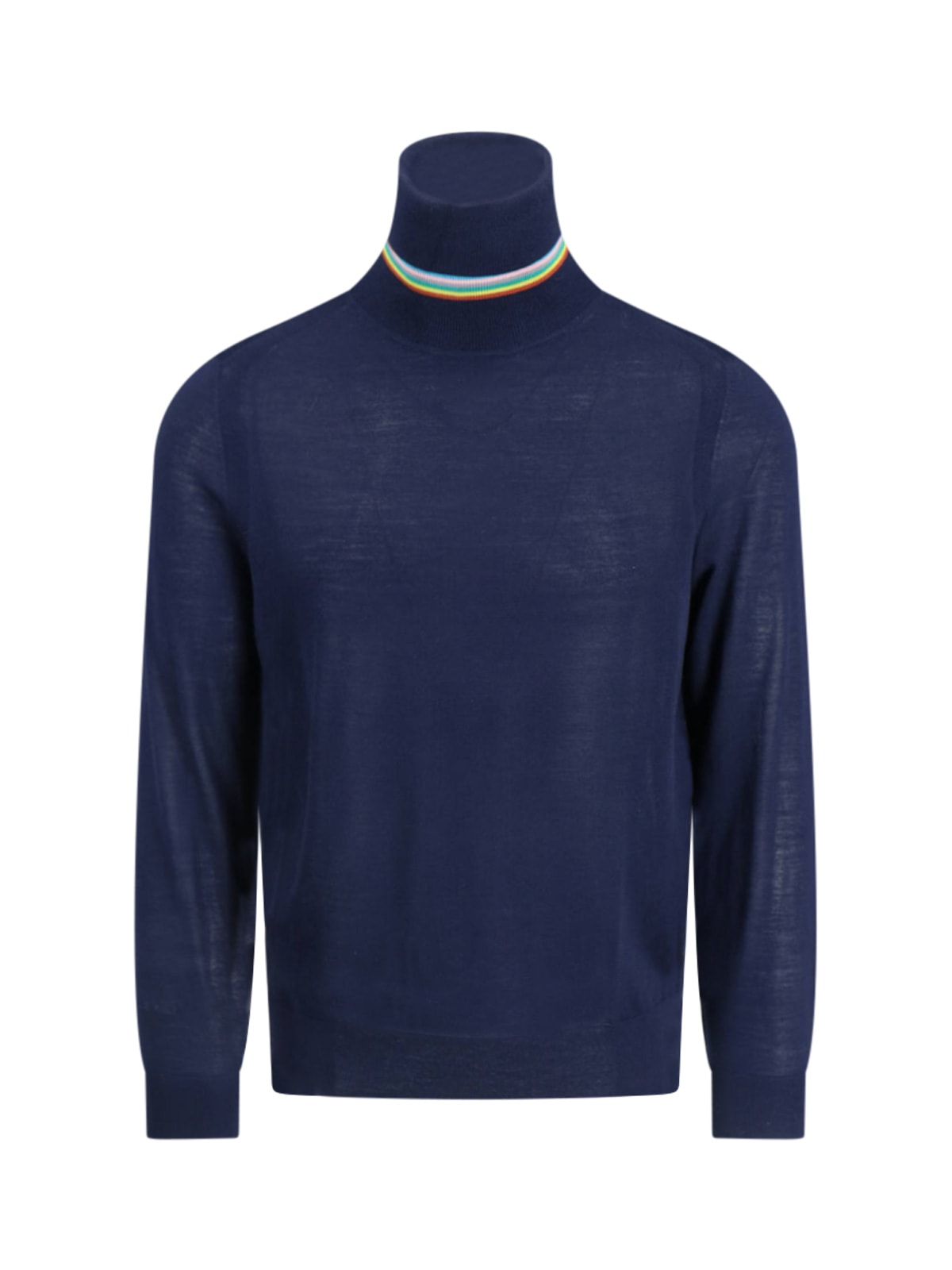 Shop Paul Smith Signature Stripe Turtleneck Sweater In Blue