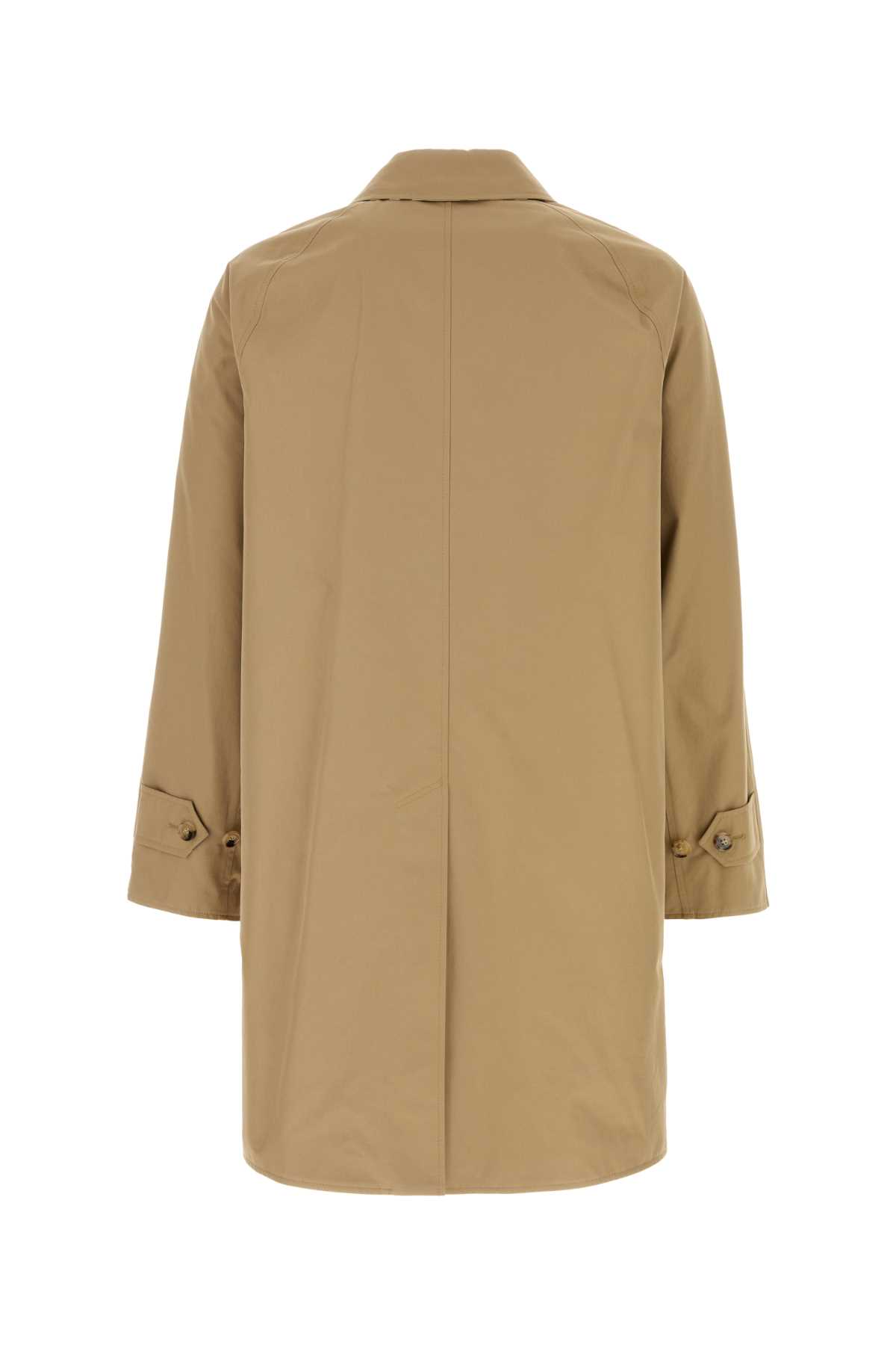 Shop Burberry Beige Cotton Reversible Trench Coat In Teddy