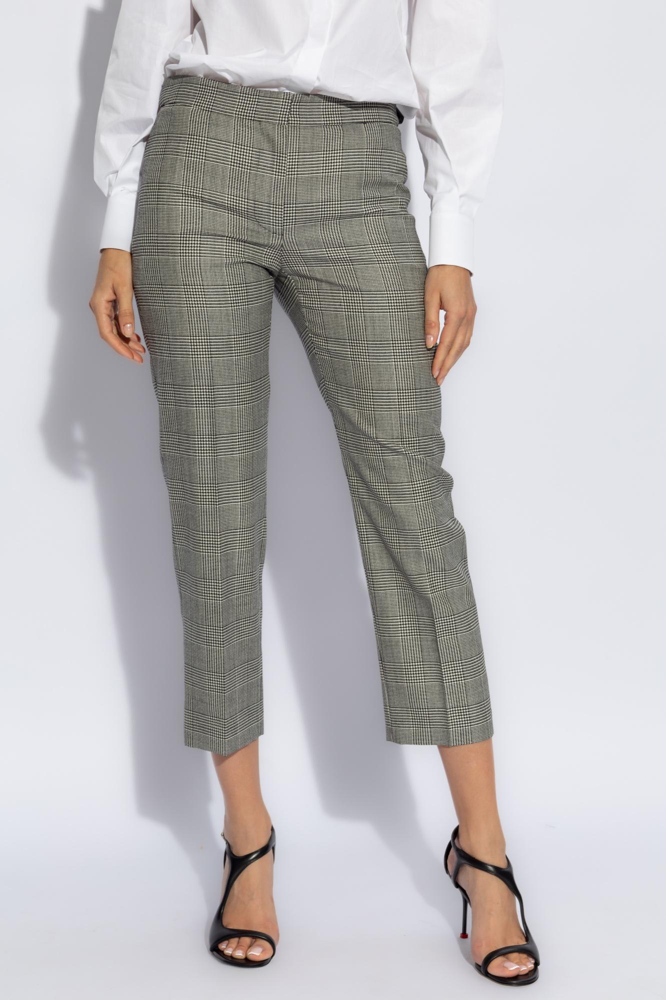 Alexander Mcqueen Creased Trousers In Brown