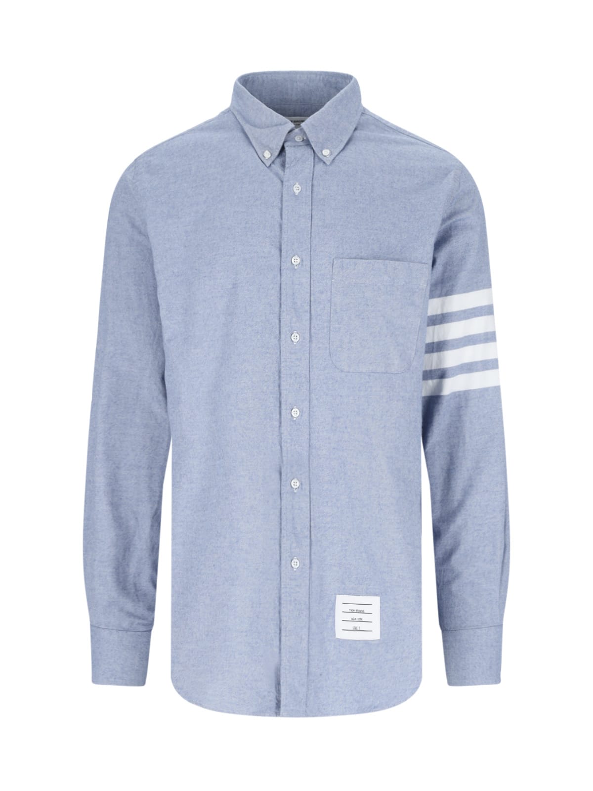 Shop Thom Browne 4-bar Shirt In Light Blue