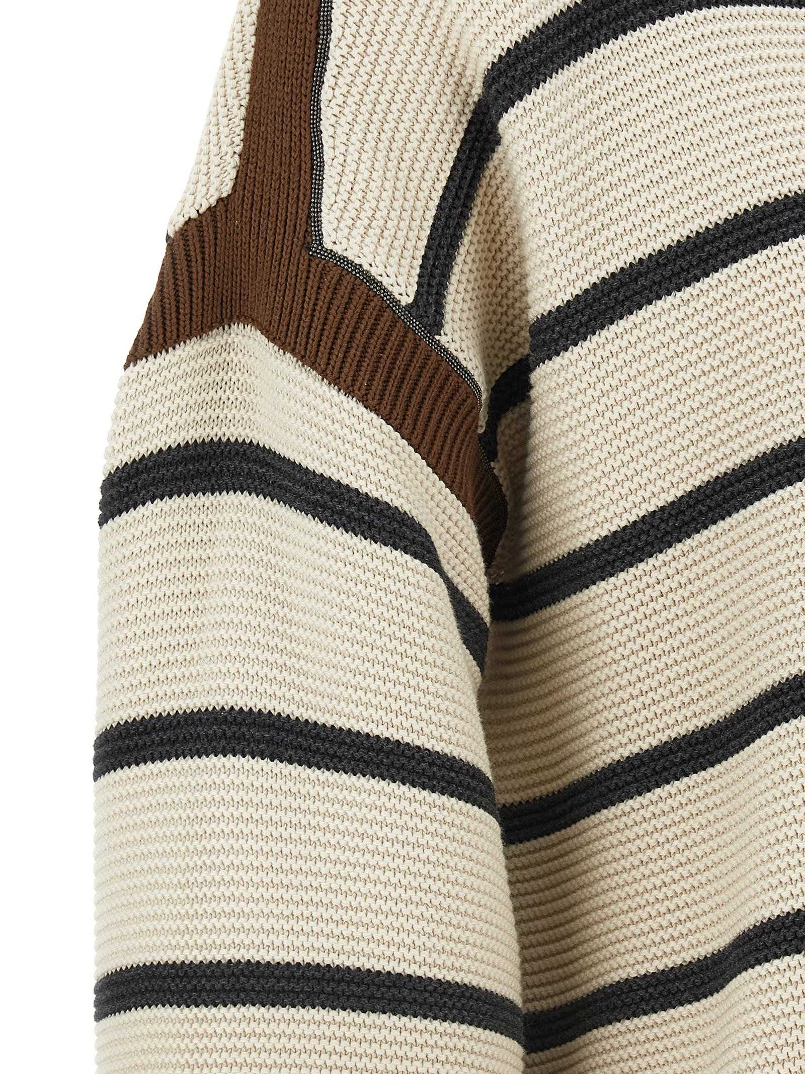 Brunello Cucinelli Monile Sweater Sweaters And Cardigans Beige In Beige