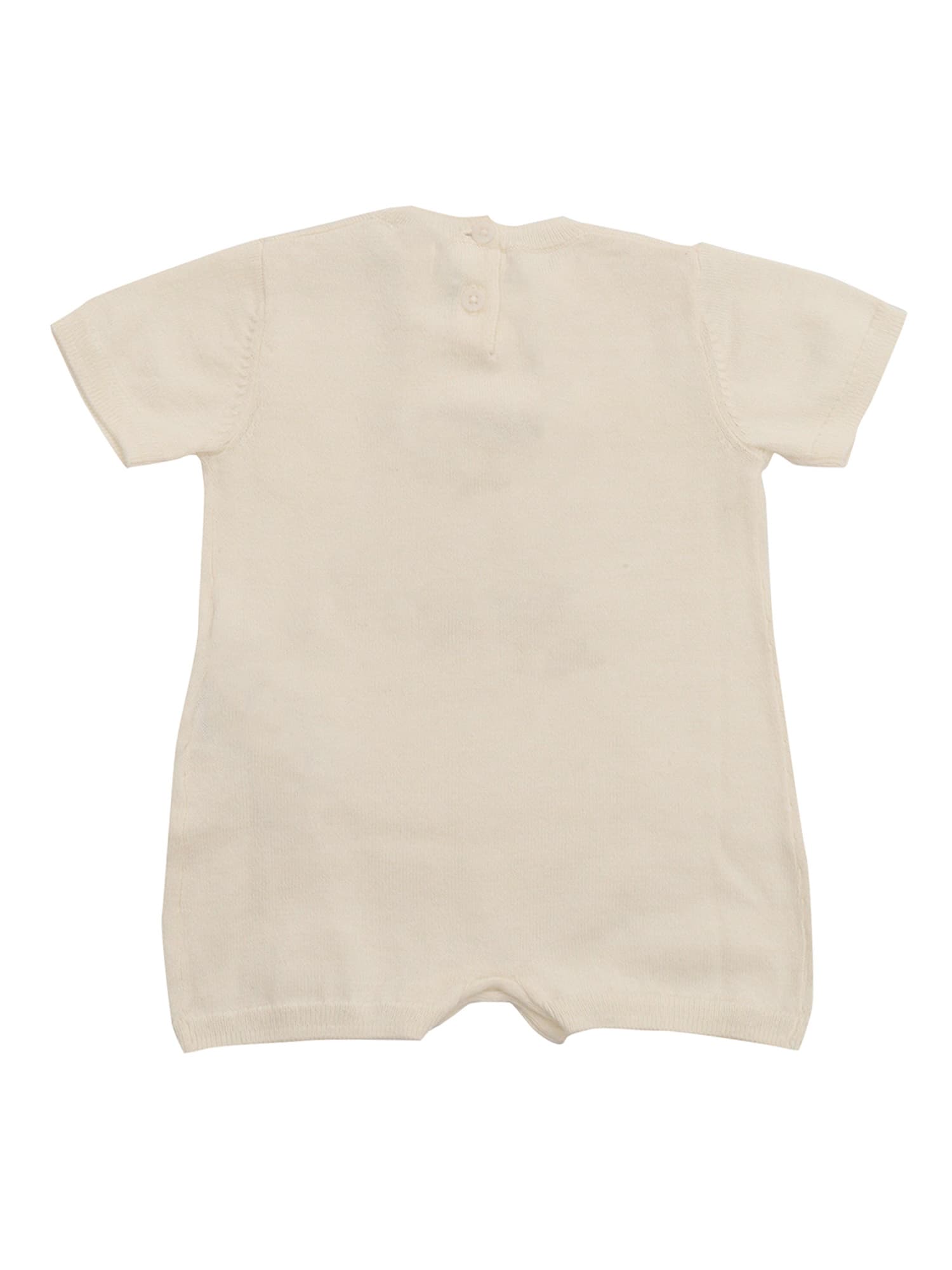 Il Gufo Short Knitted Romper In White