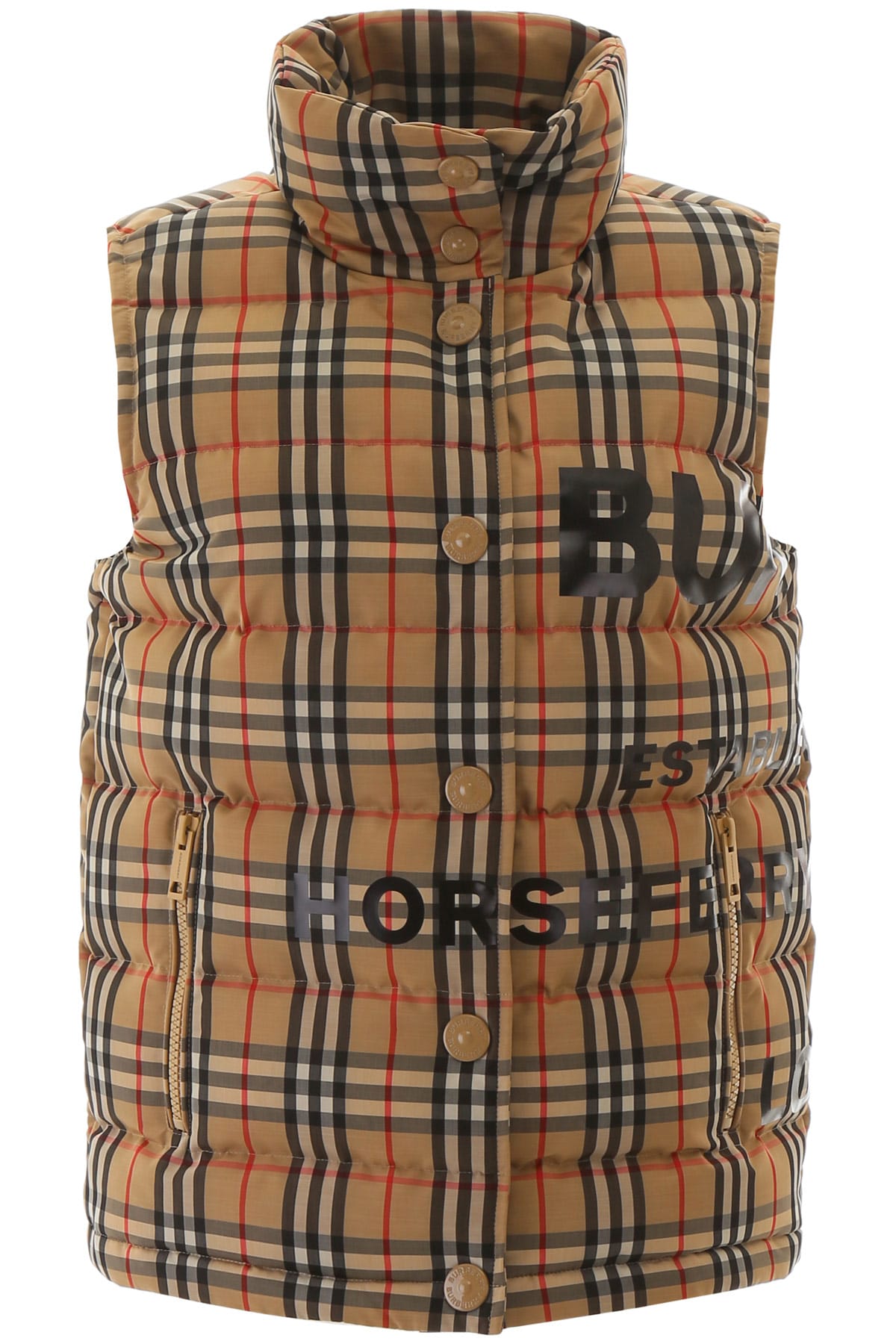 BURBERRY HORSEFERRY PRINT DOWN VEST,11255675