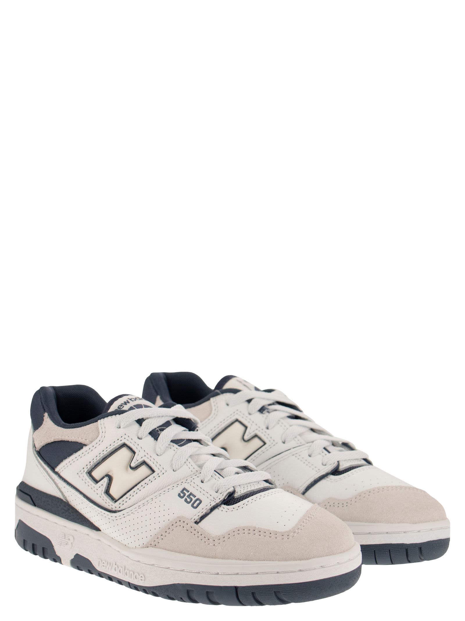 Shop New Balance Bb550 - Sneakers In White/blue