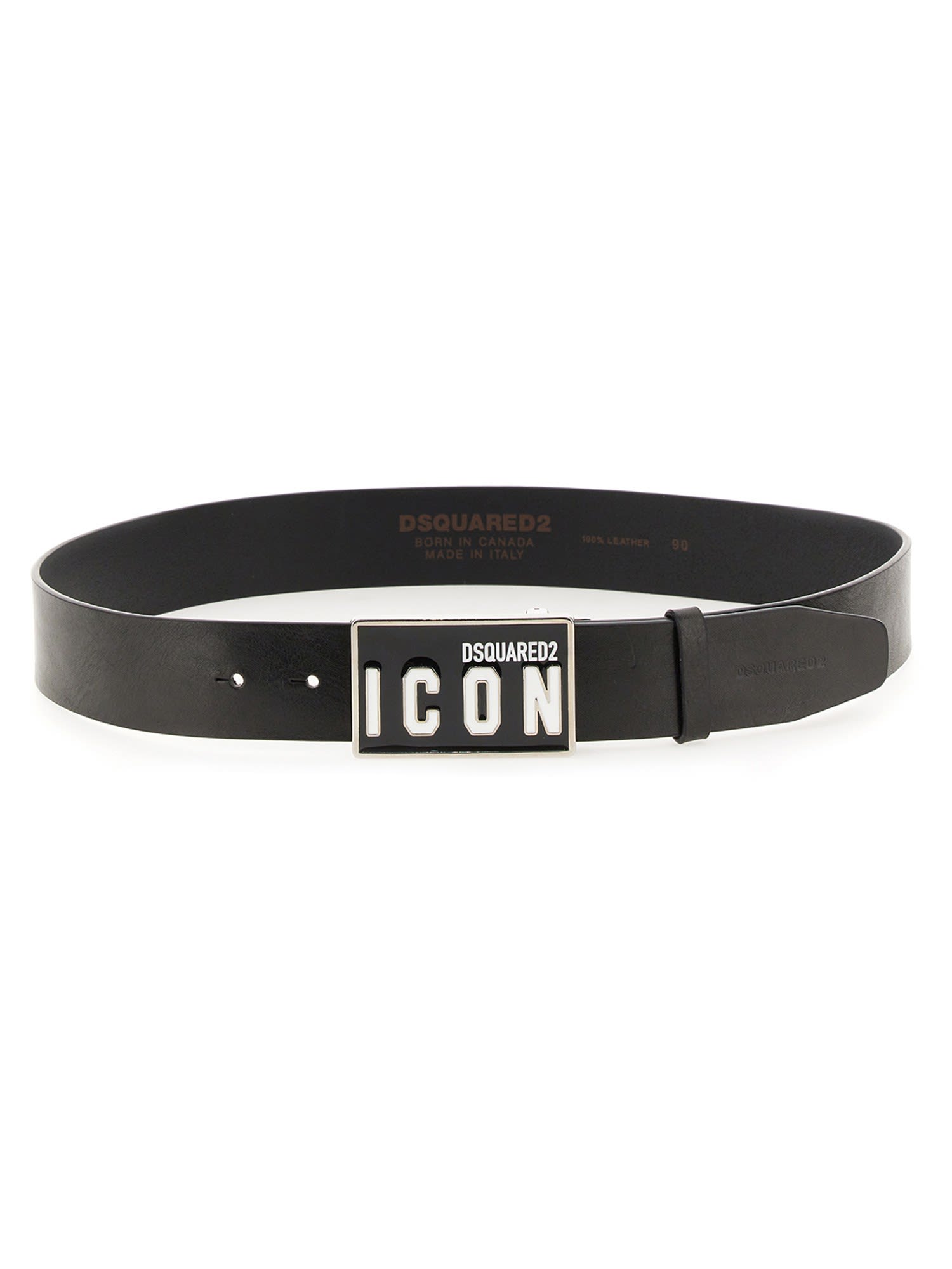 DSQUARED2 BELT WITH LOGO BUCKLE