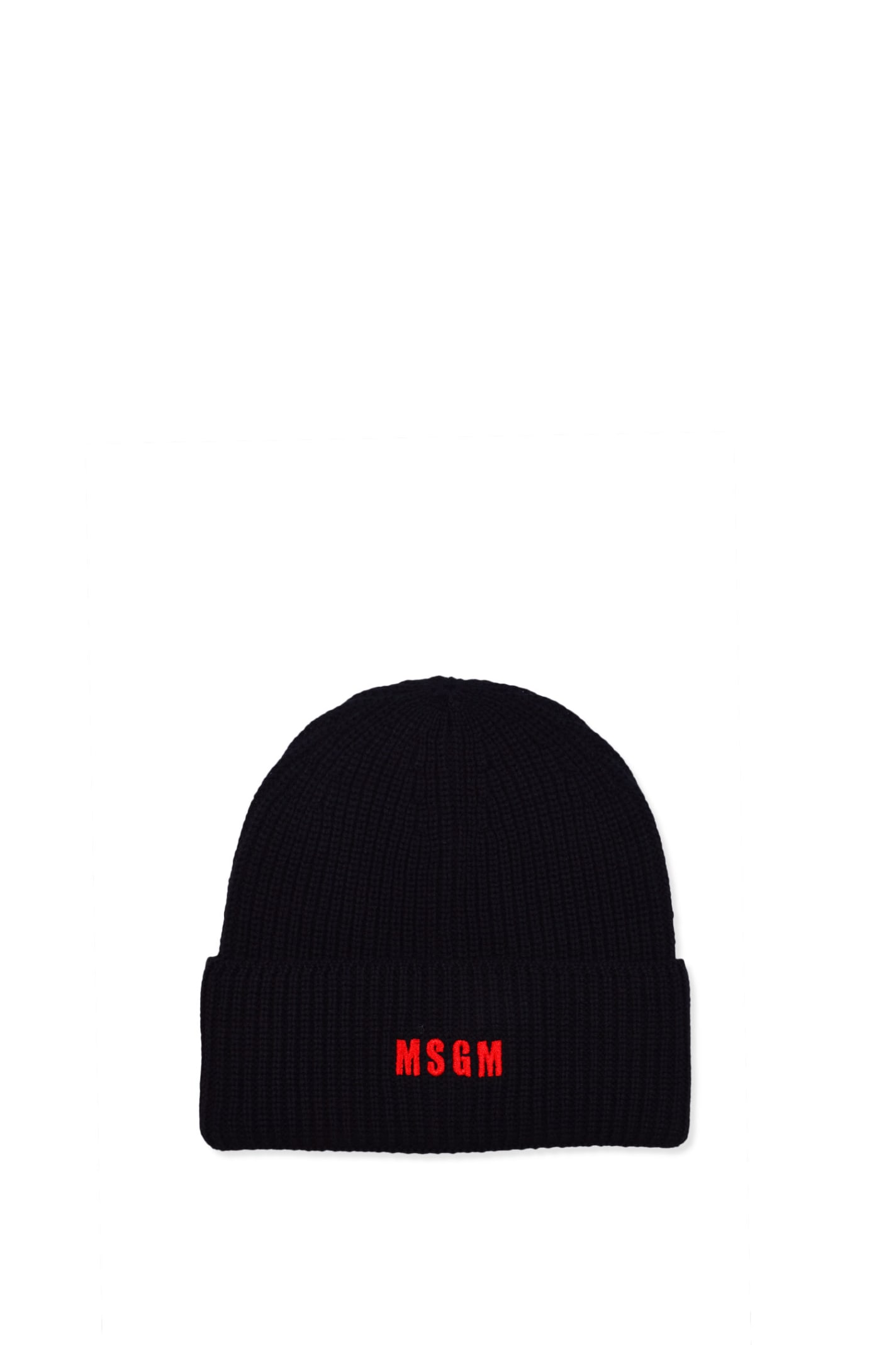 Shop Msgm Hat In Nero