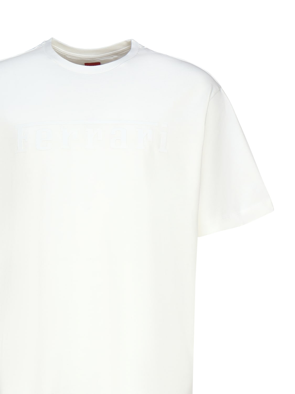 Shop Ferrari Pure Cotton T-shirt In Wht