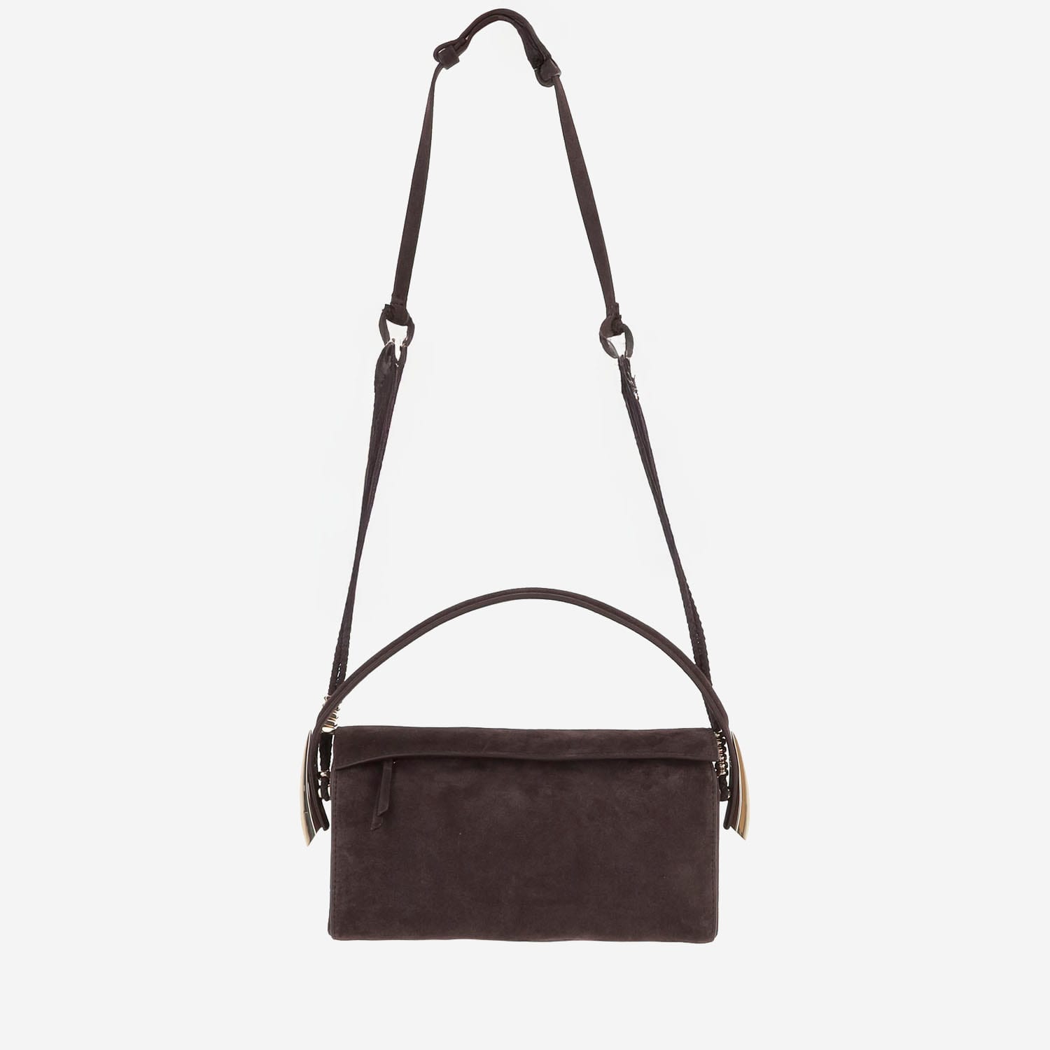 Benedetta Bruzziches Suede Shoulder Bag In Brown
