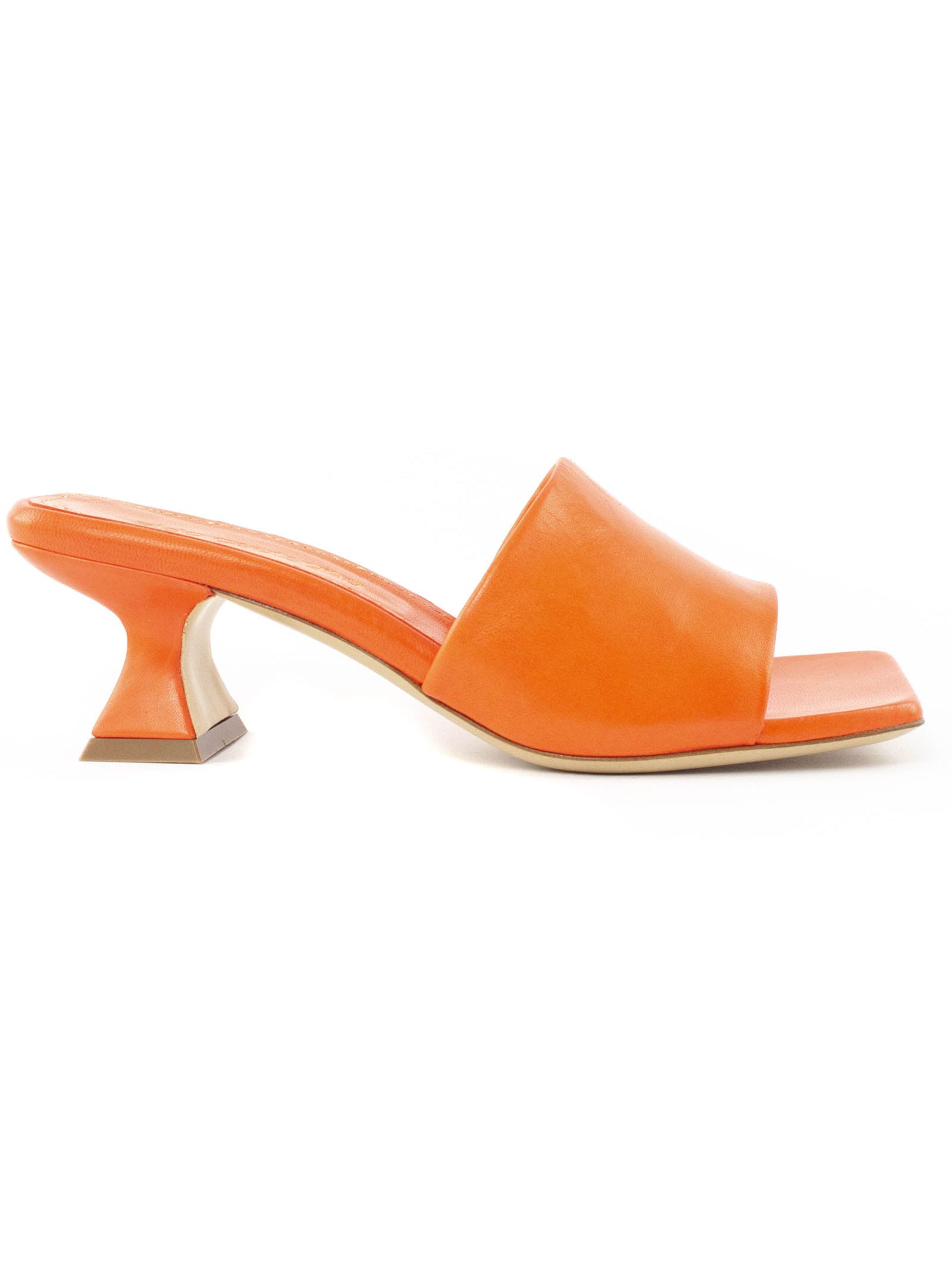 Aldo Castagna Mega Orange Leather Sandal
