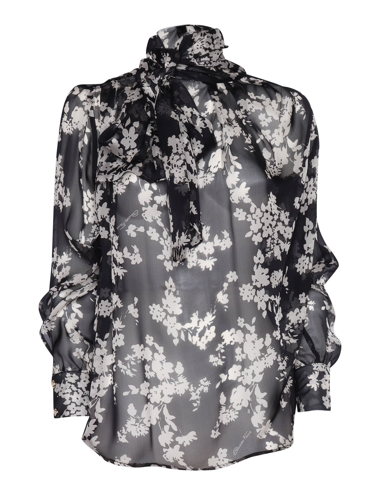 Elisabetta Franchi Shirt In Nero/burro