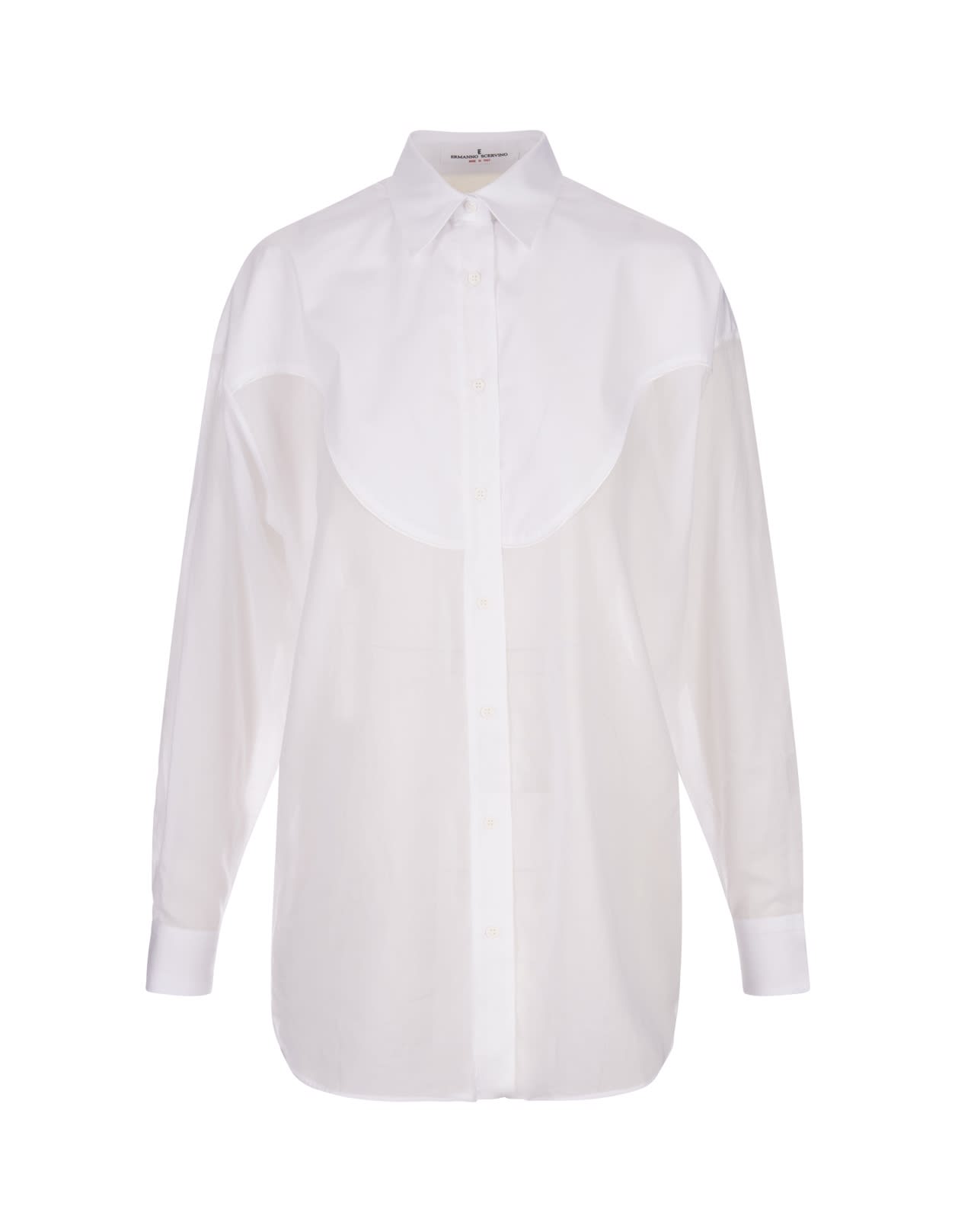 Shop Ermanno Scervino White Oversize Shirt