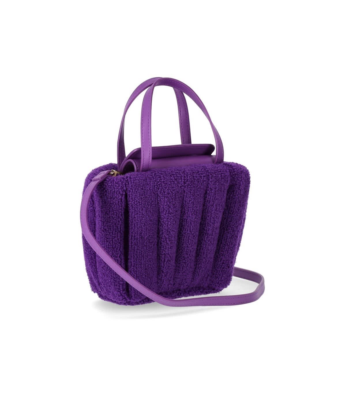 Shop Themoirè Aria Coral Sponge Handbag In Viola