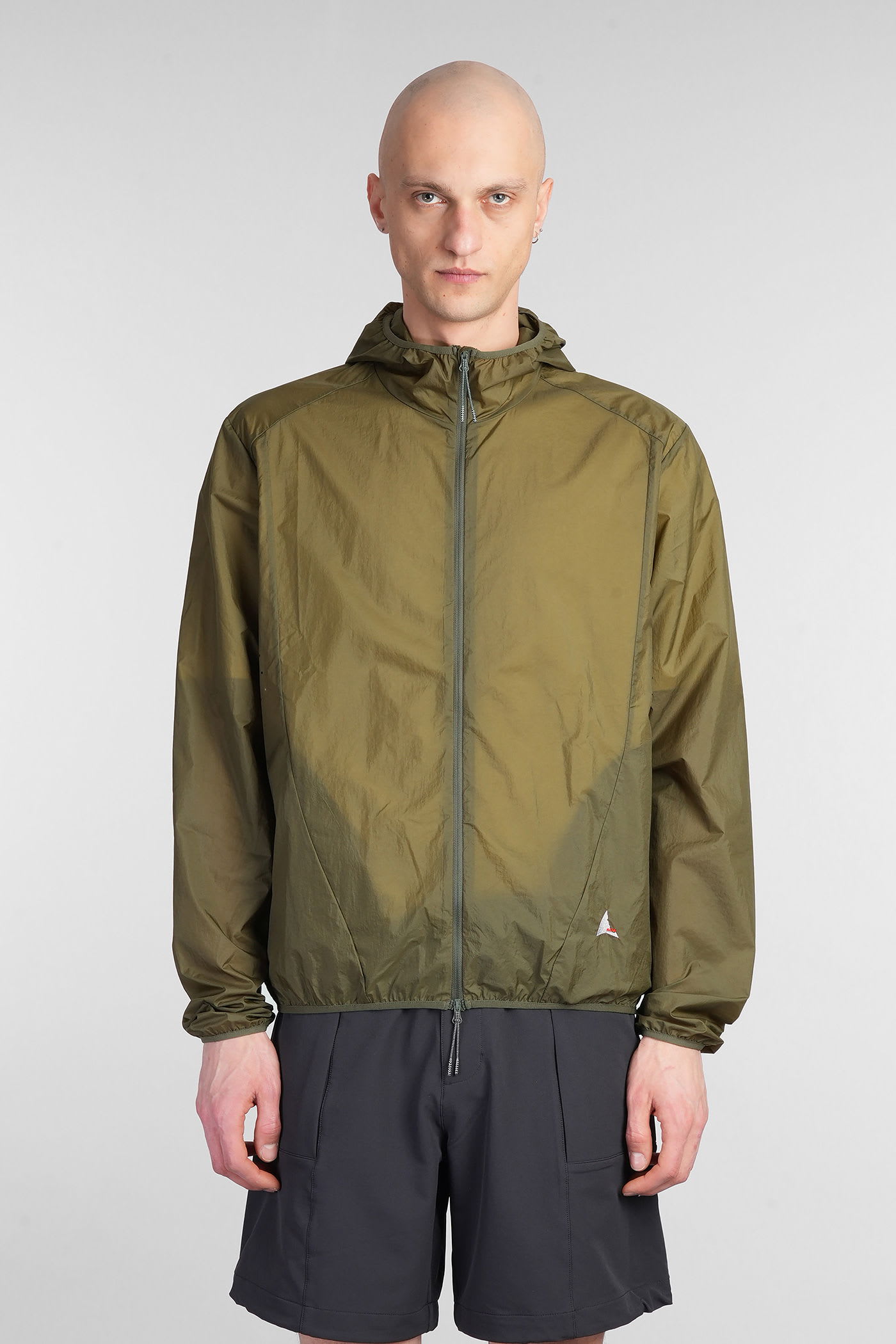 Packable Wind Jacket Casual Jacket In Green Nylon
