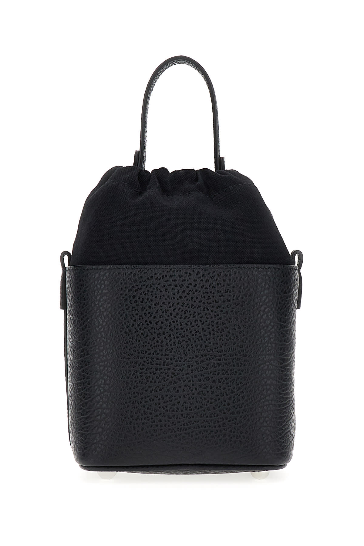 Shop Maison Margiela Black Leather Small 5ac Bucket Bag In T8013