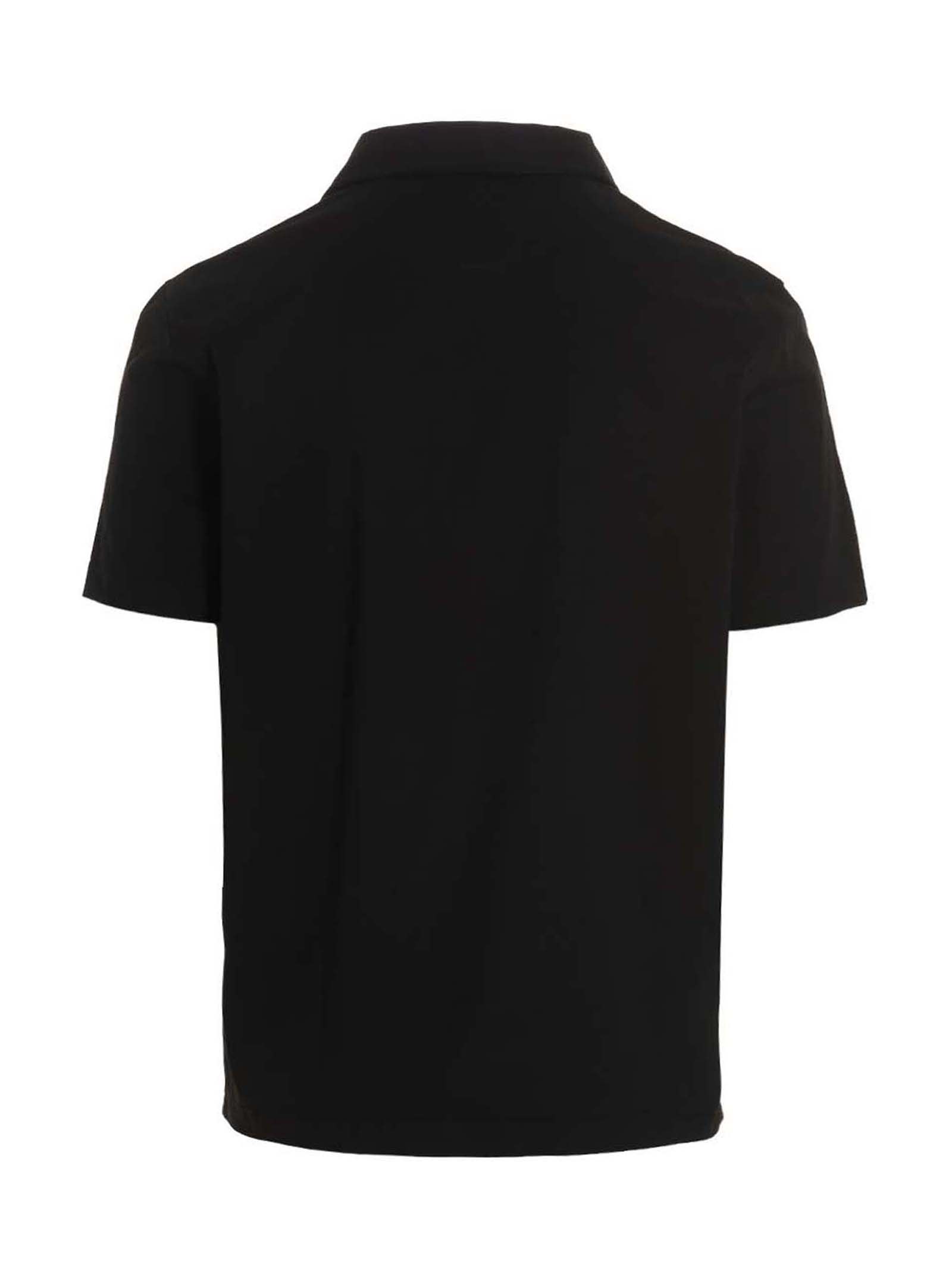 Shop Ferrari Label Pocket Polo Shirt In Black