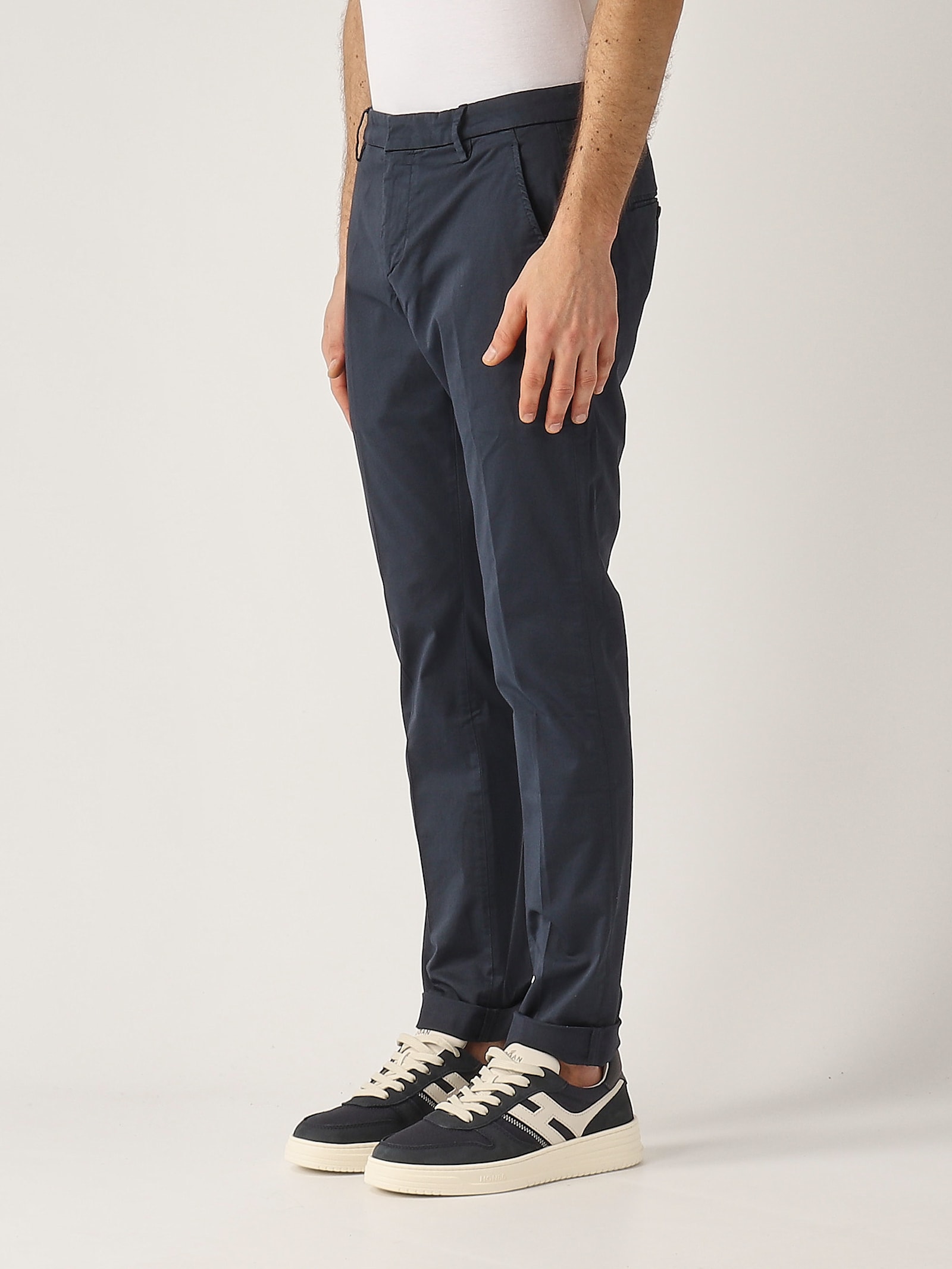 Dondup Men's Gaubert - Slim-fit Gabardine Trousers In Black