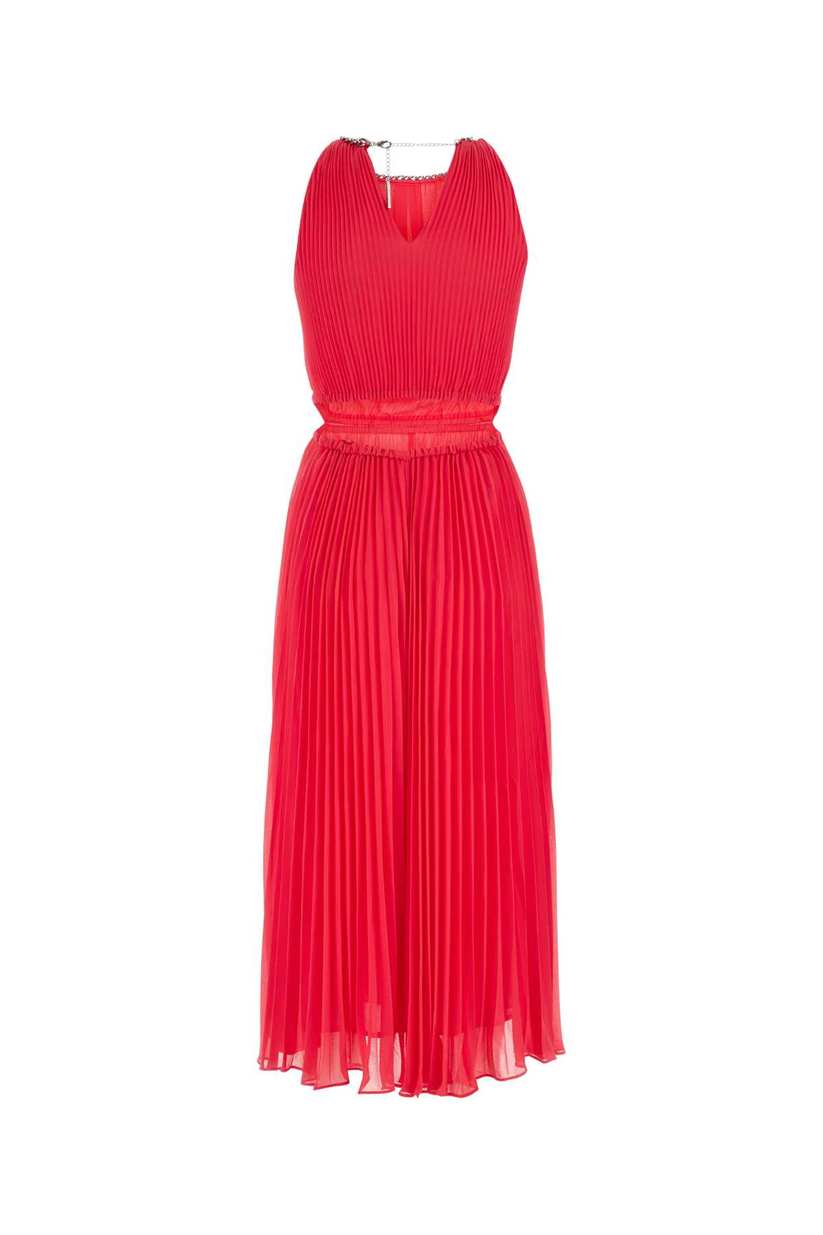 Shop Michael Kors Coral Polyester Dress In Geranium