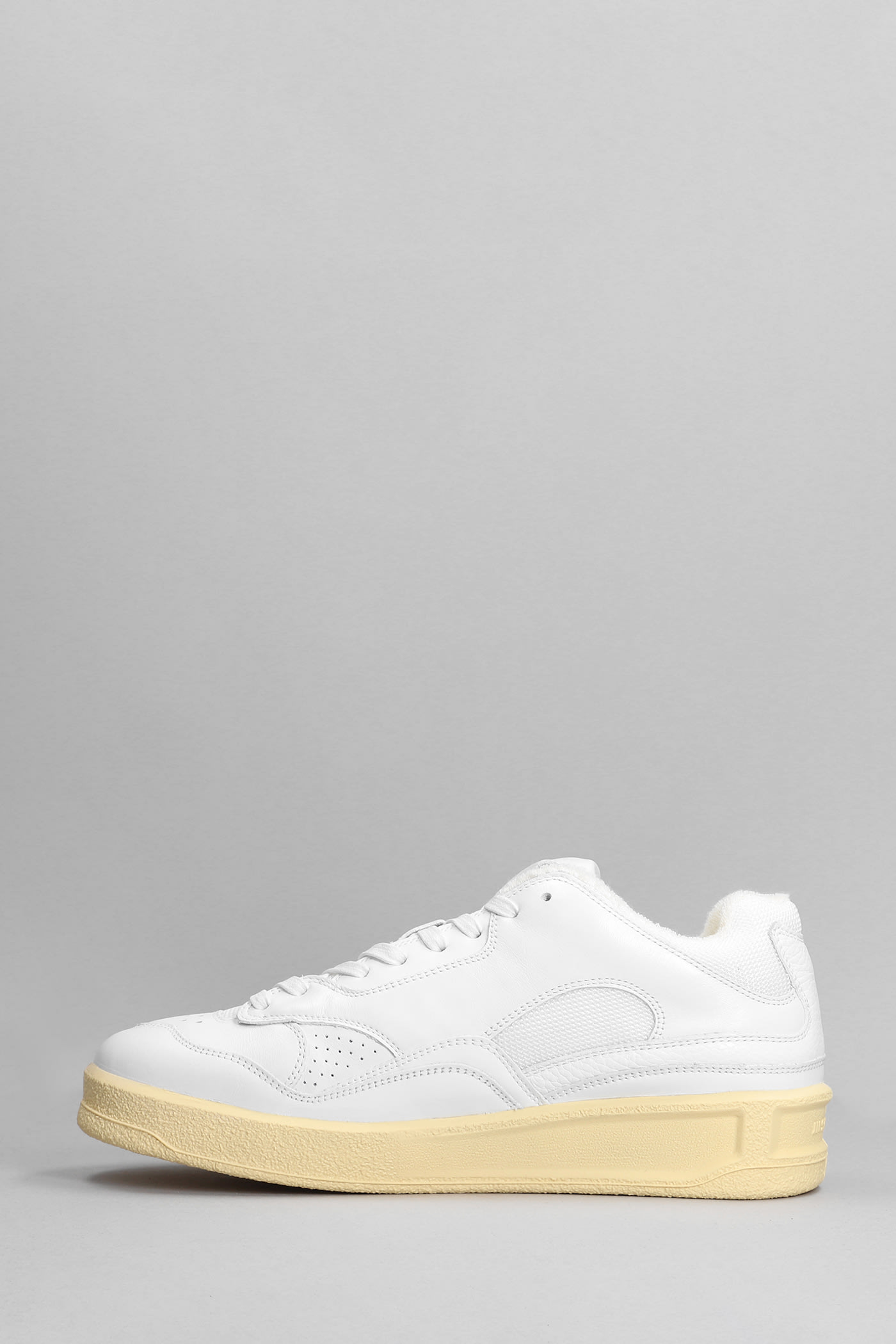 Shop Jil Sander Sneakers In White Leather