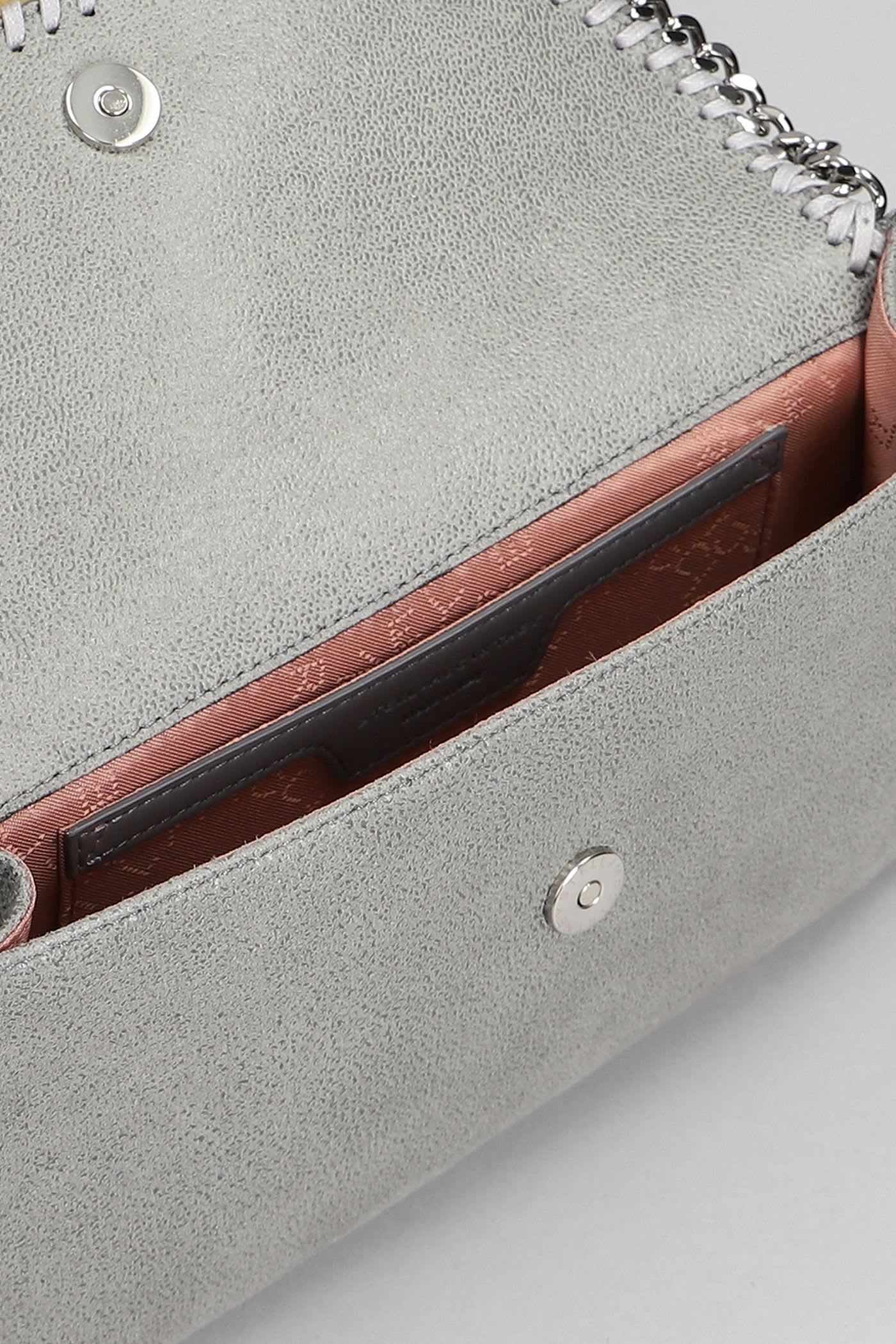 Stella Mccartney Falabella Shoulder Bag In Grey Faux Leather In Gray