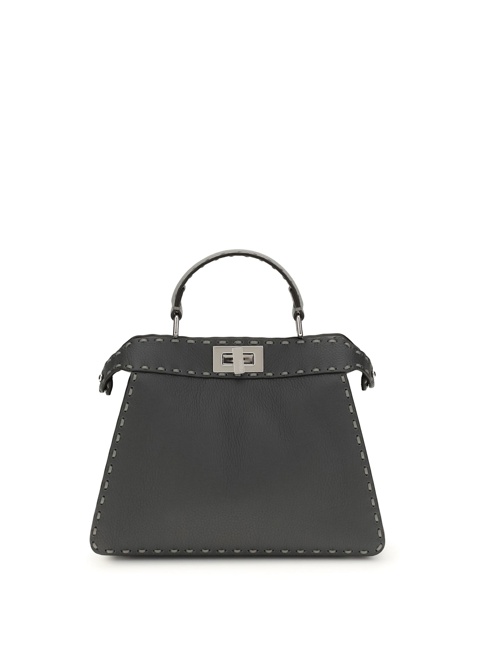 Fendi Small Peekaboo Iseeu Selleria Stitching Tote Bag In Gray