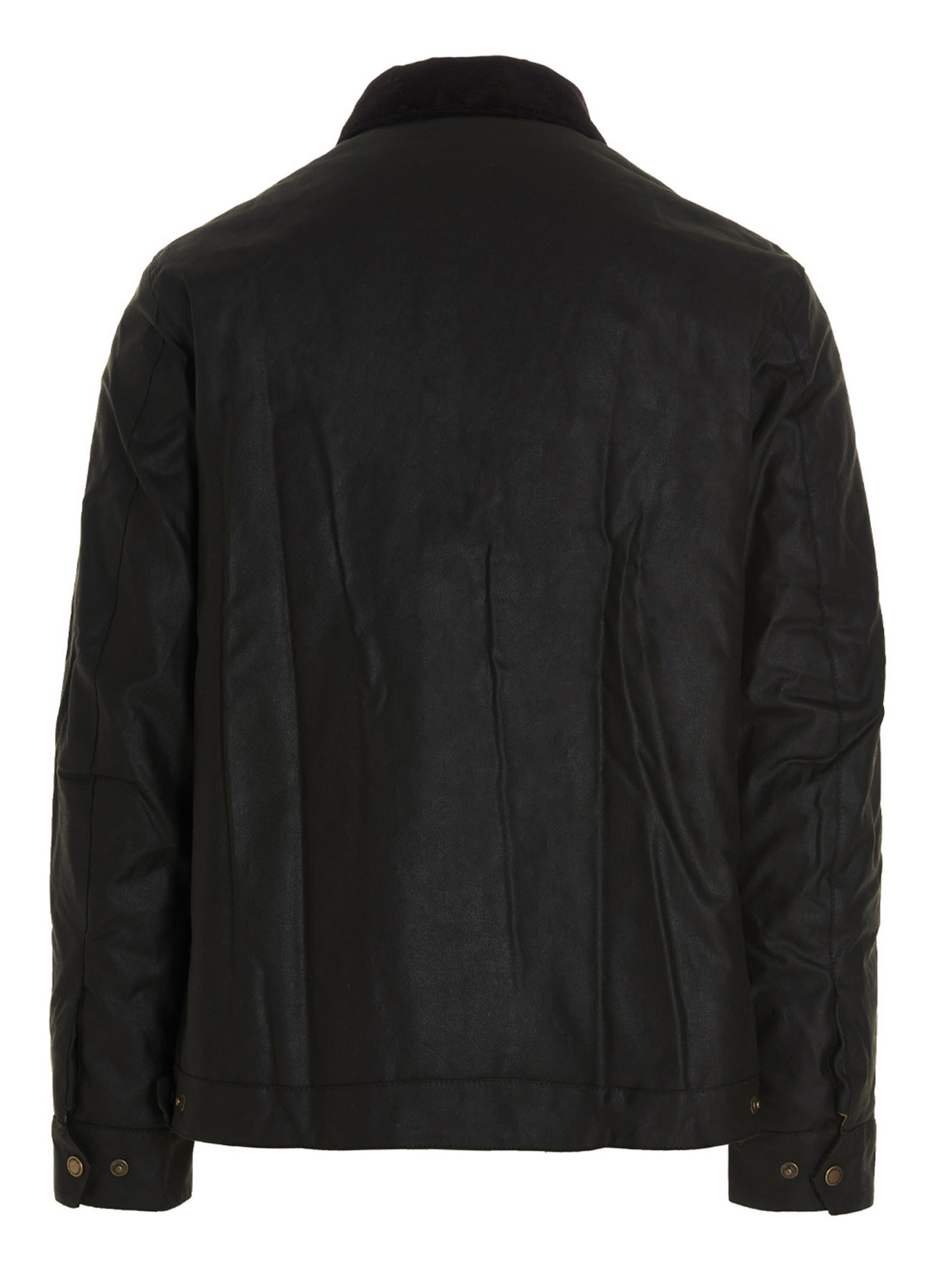 Barbour International Workers Wax Black Jacket In Black