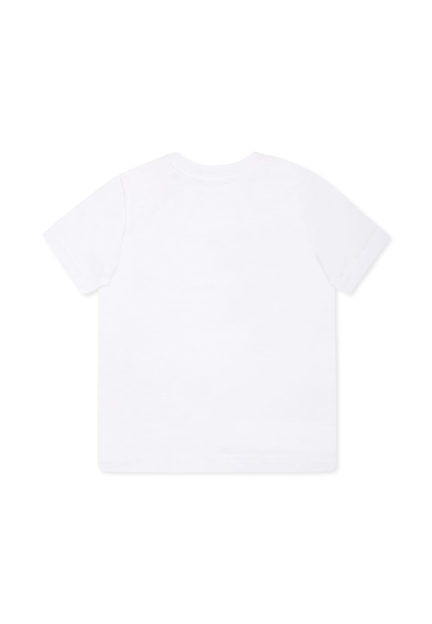 Dsquared2 White T-shirt For Baby Boy With Multicolor Logo In White