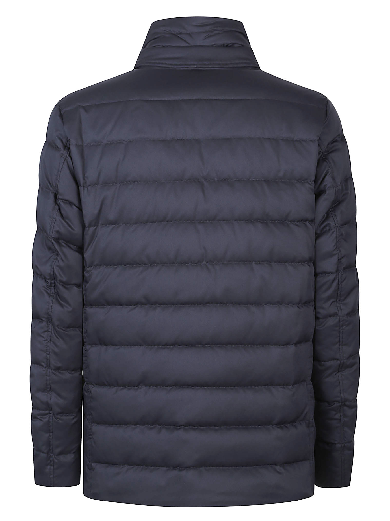 Herno La Giacca Water Resistant Down Blazer With Removable Bib In Blue
