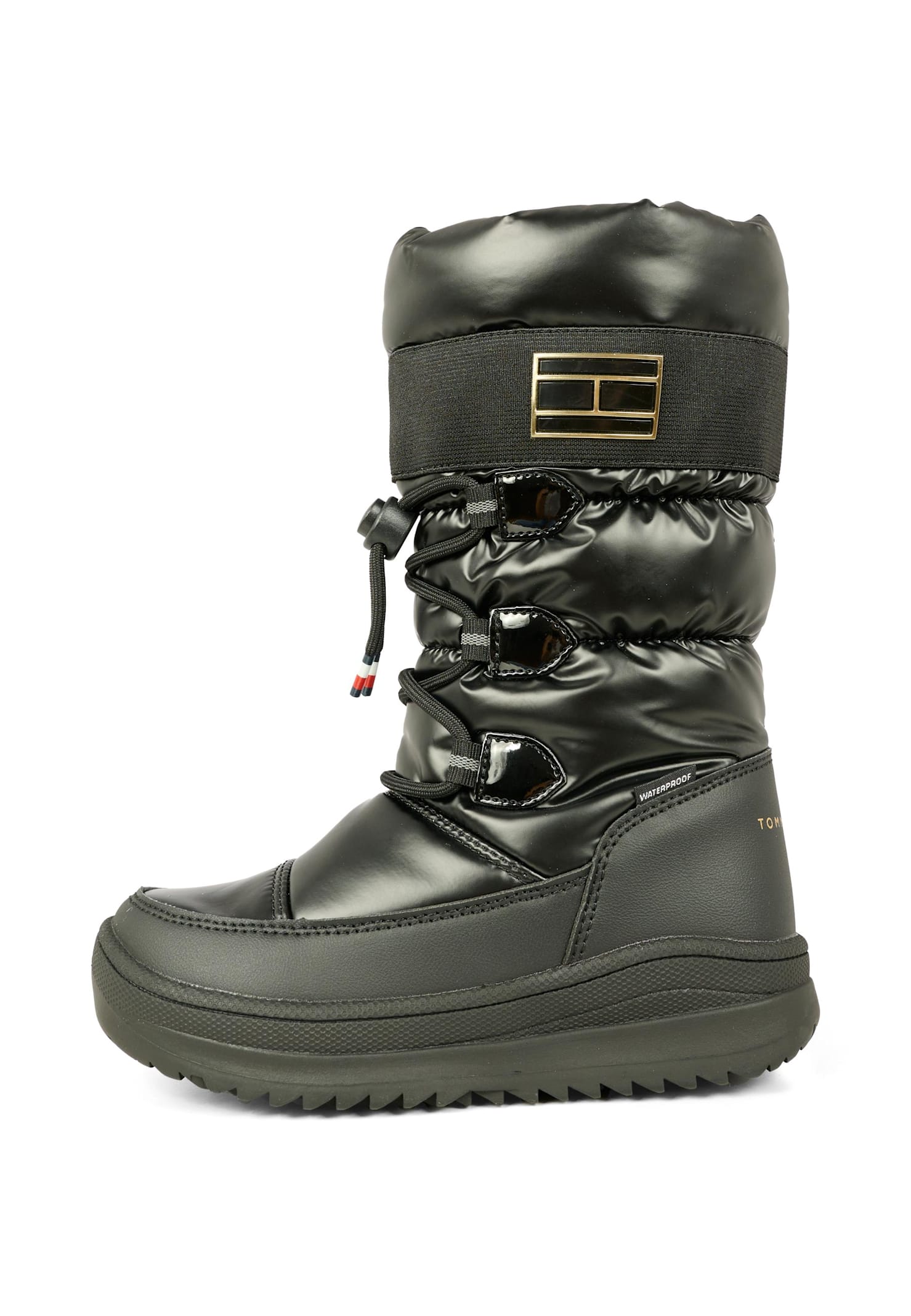Tommy Hilfiger Black Boots For Girl With Flag In Multi