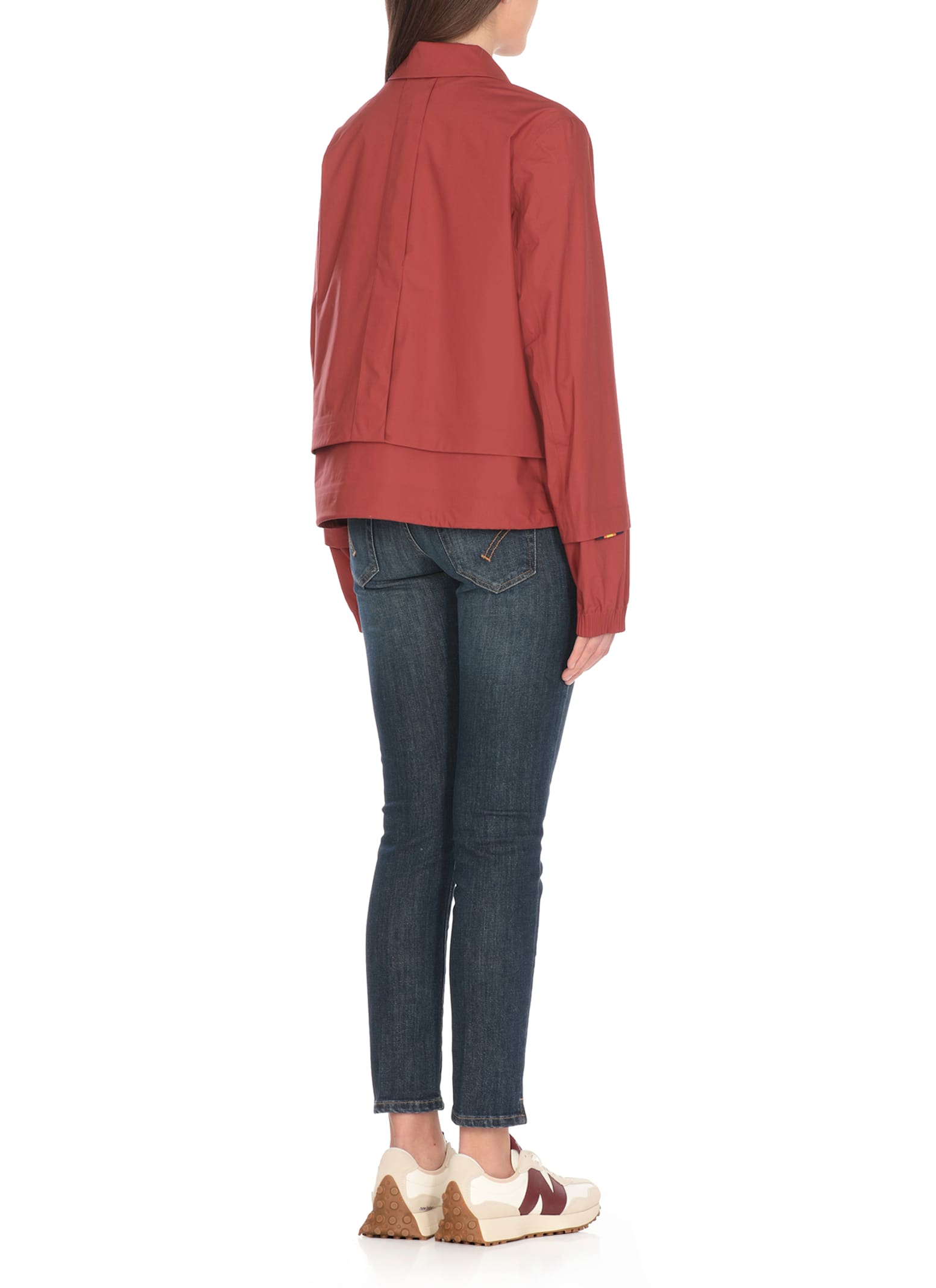 K-way Isarty 3l Poplin Jacket In Red