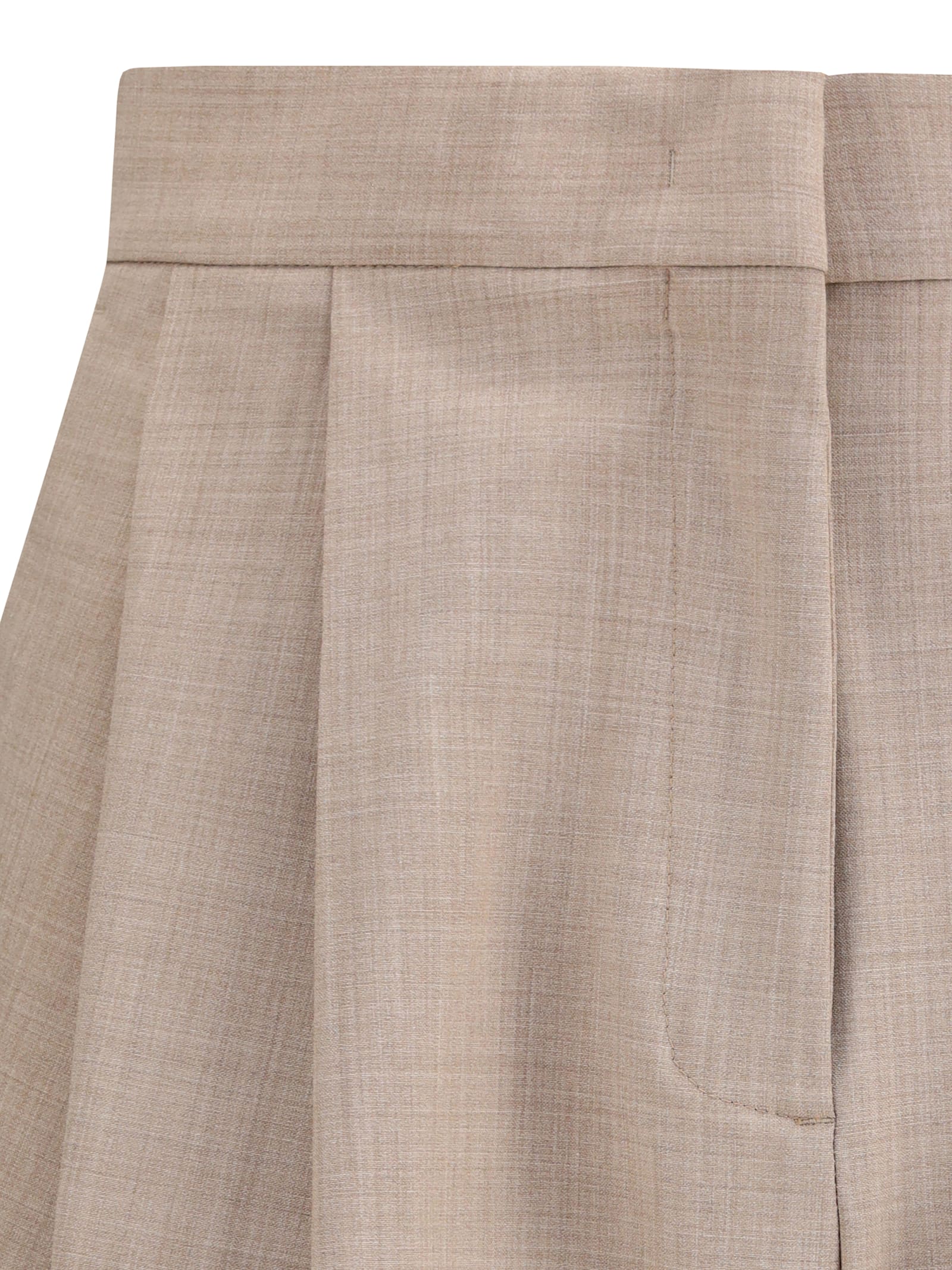 Fabiana Filippi Pleated Front Trousers In Nude