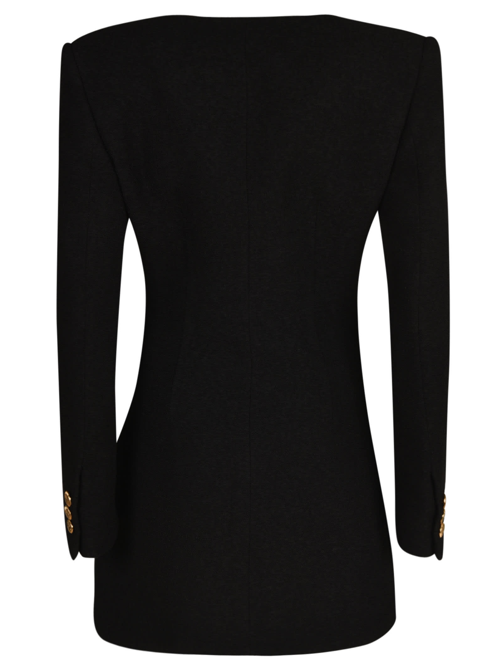 Shop Alessandra Rich Multiple Buttoned Dress In Black