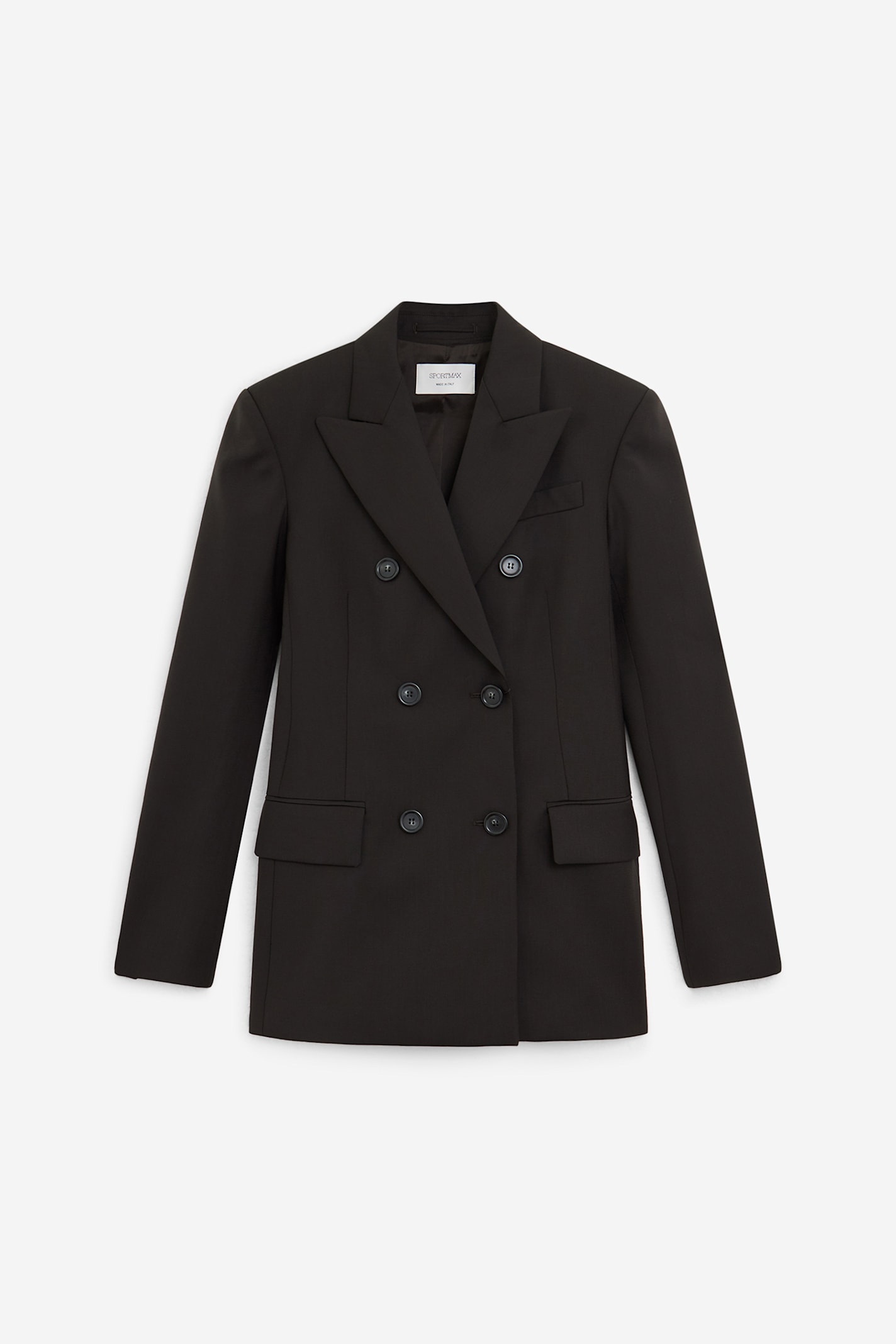 Sportmax Double-breasted Wool Suit In Brown