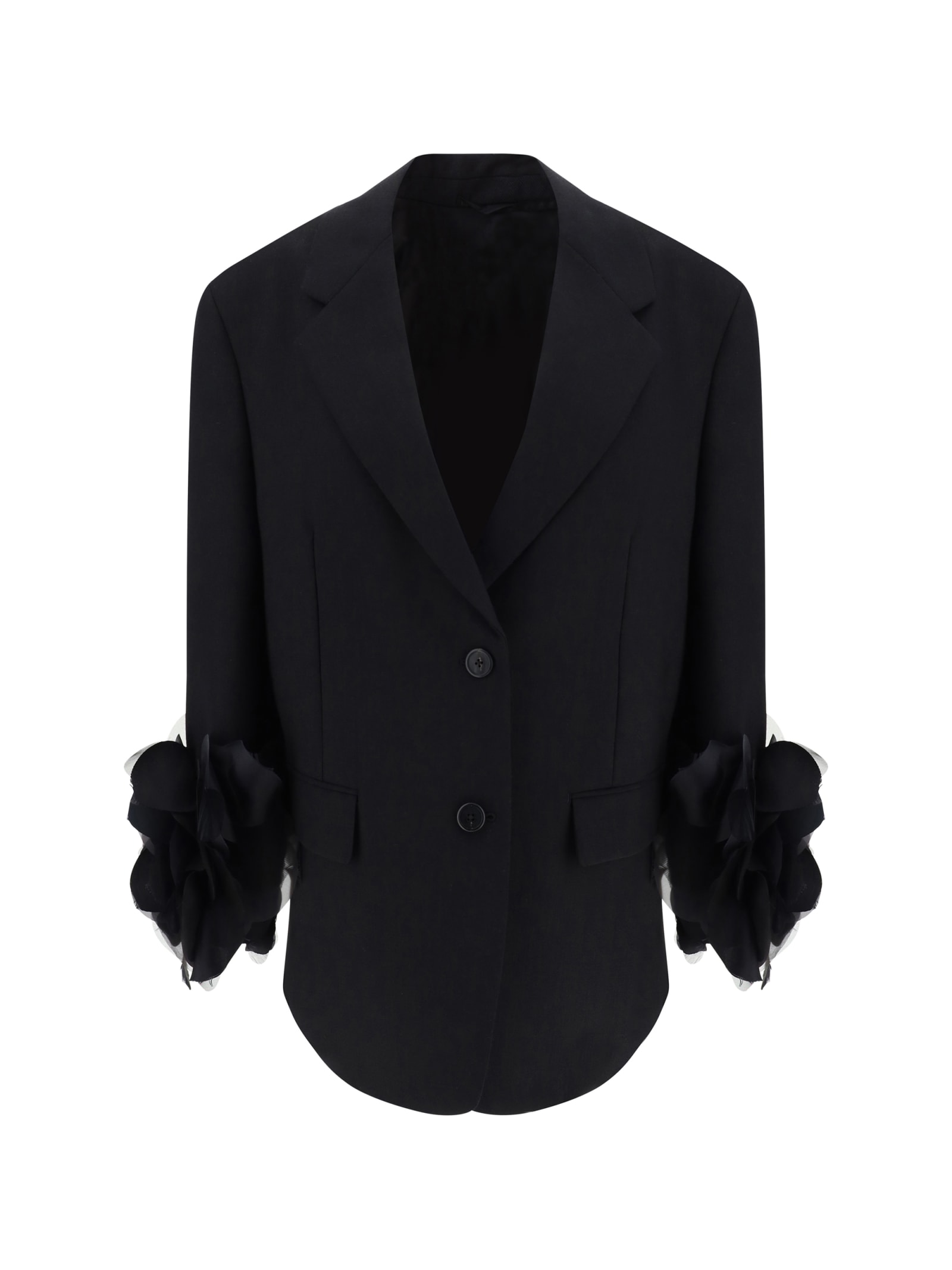 Shop Prada Blazer Jacket In Black