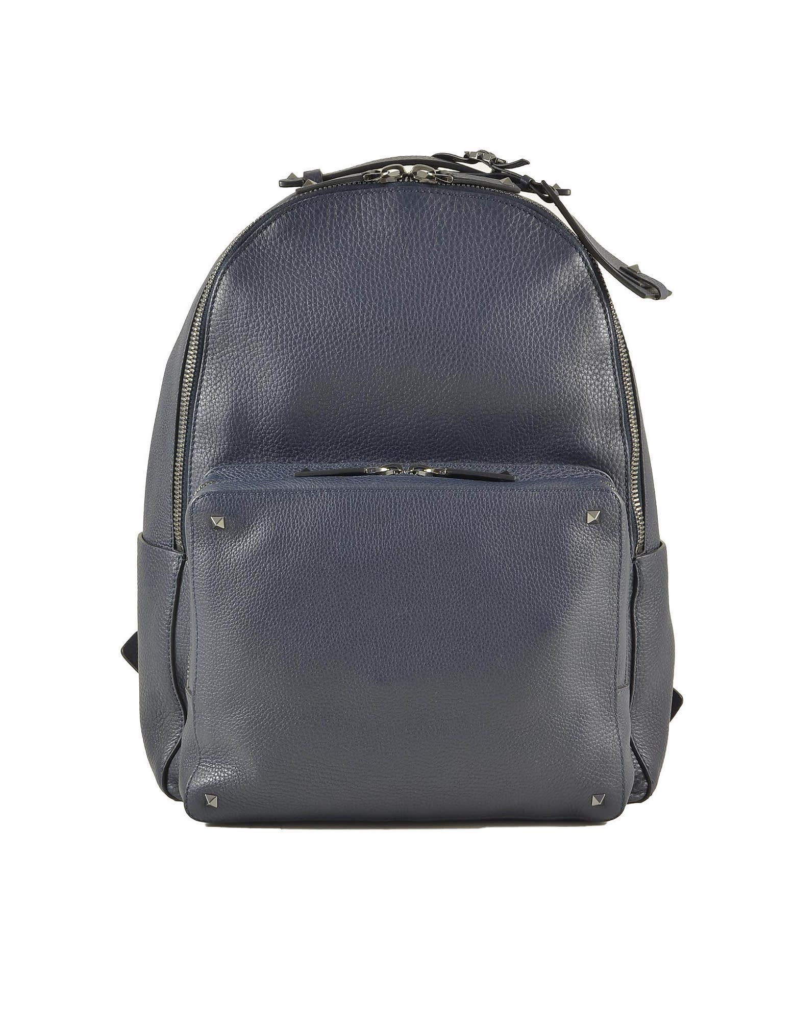 Valentino Mens Blue Backpack