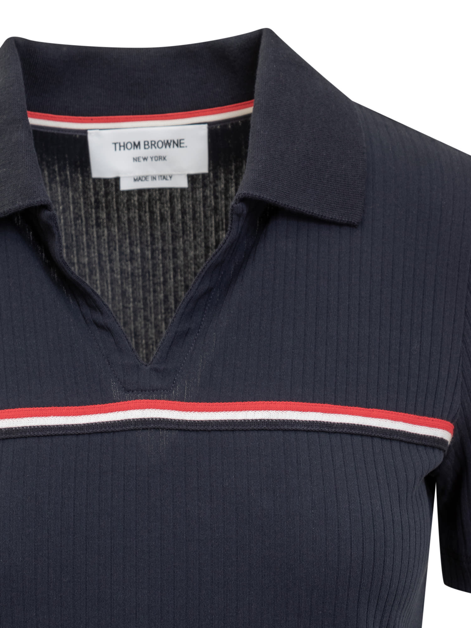 Shop Thom Browne Polo In Navy